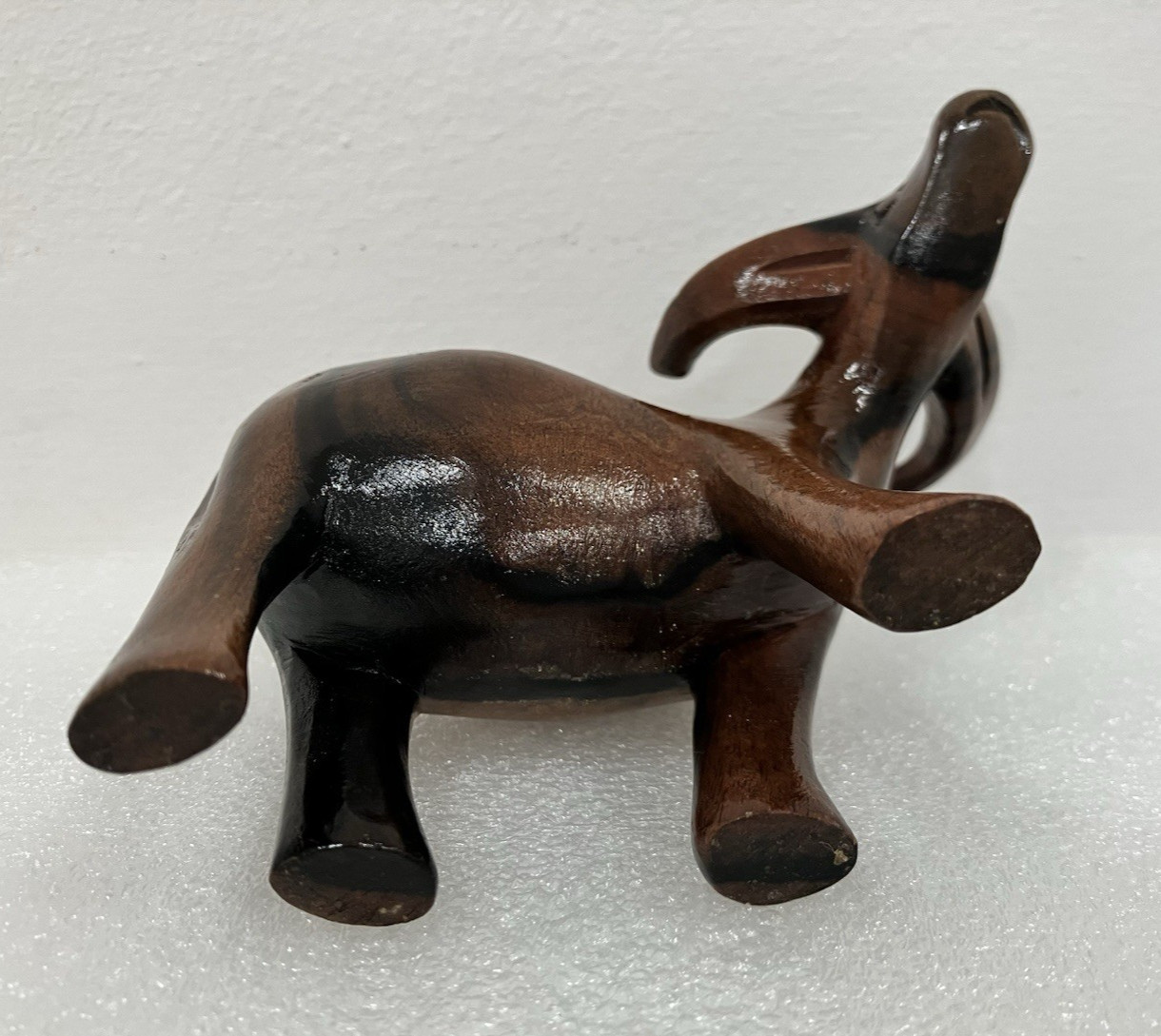 Smooth Wood hand-carved WATER BUFFALO OX standing Philippines