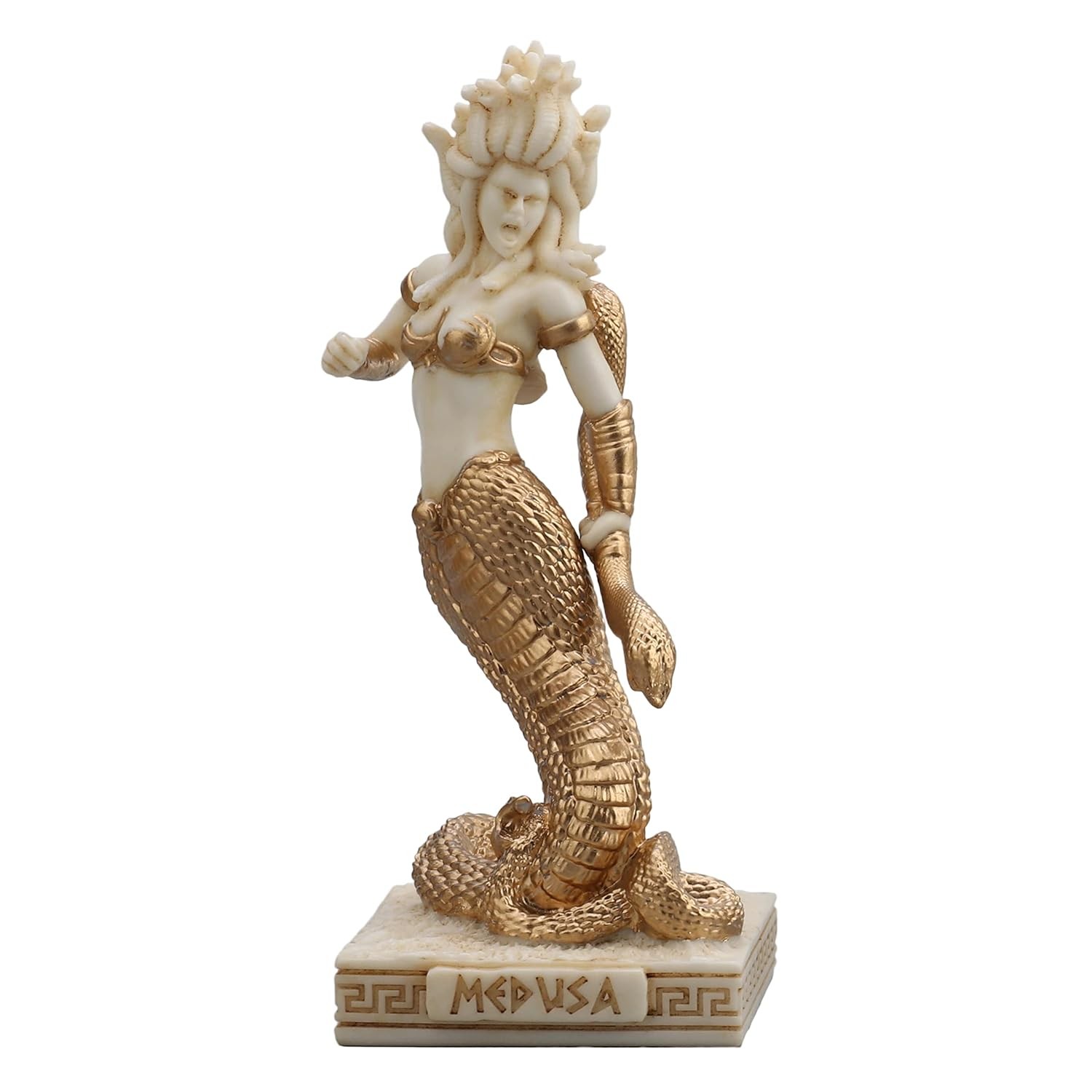 Veronese Design 3 1/2 Medusa The Gorgon Resin Miniature Figurine White Gold Fini