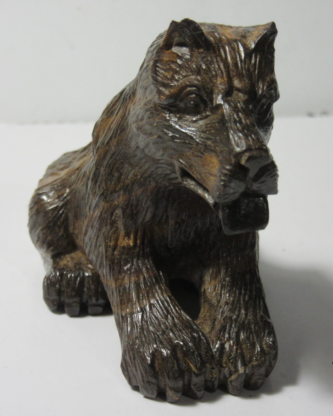 TigerIron Tigereye Hand Carved Canine Dog 2 5/8″ Figurine Collectible TEHCDC-19s