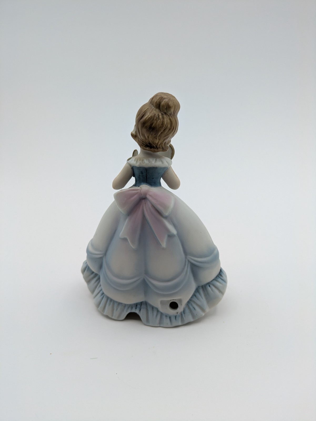 Vintage I.W. Rice Girl with Mirror Night Light Figurine No Night Light