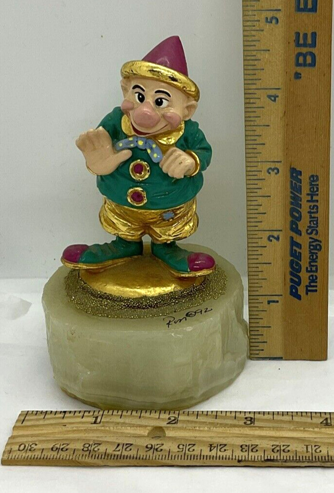 Vintage 1992 Ron Lees World of Clowns USA Circus Gold Plated Hand Painted Signed