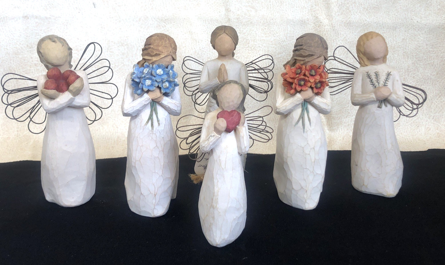 Willow Tree Lot of 6 Angel Figurines Ranging from 2000 – 2009 by Susan Lori