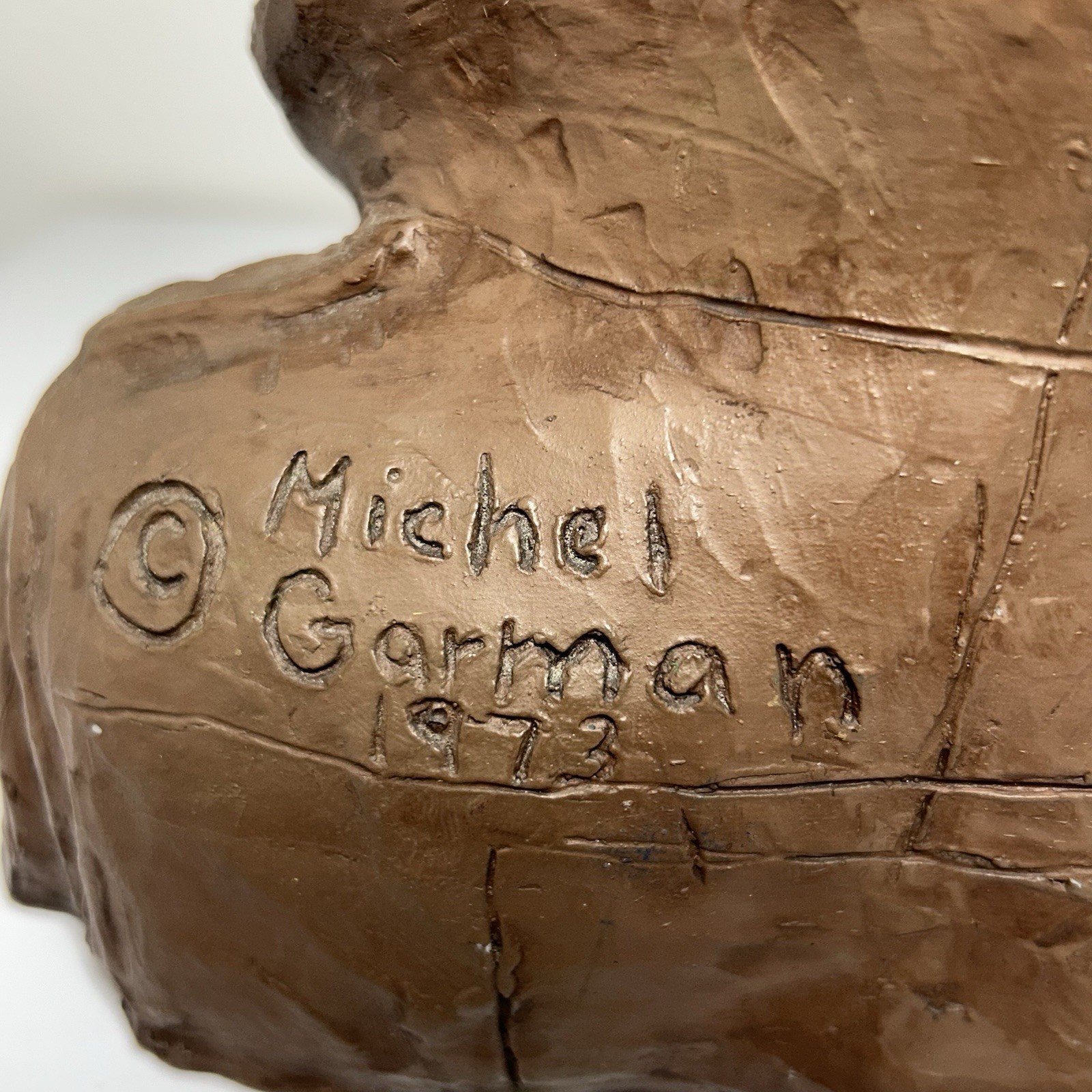 Vintage Flying Leather Michael Garman 1973 Aviator Figurine Pilot Statue Figure