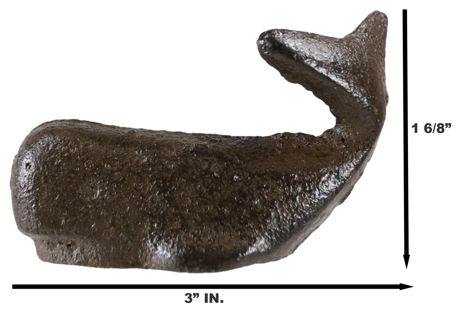 Nautical Marine Rustic Vintage Cast Iron Sperm Whale Decorative Figurine 3″ L