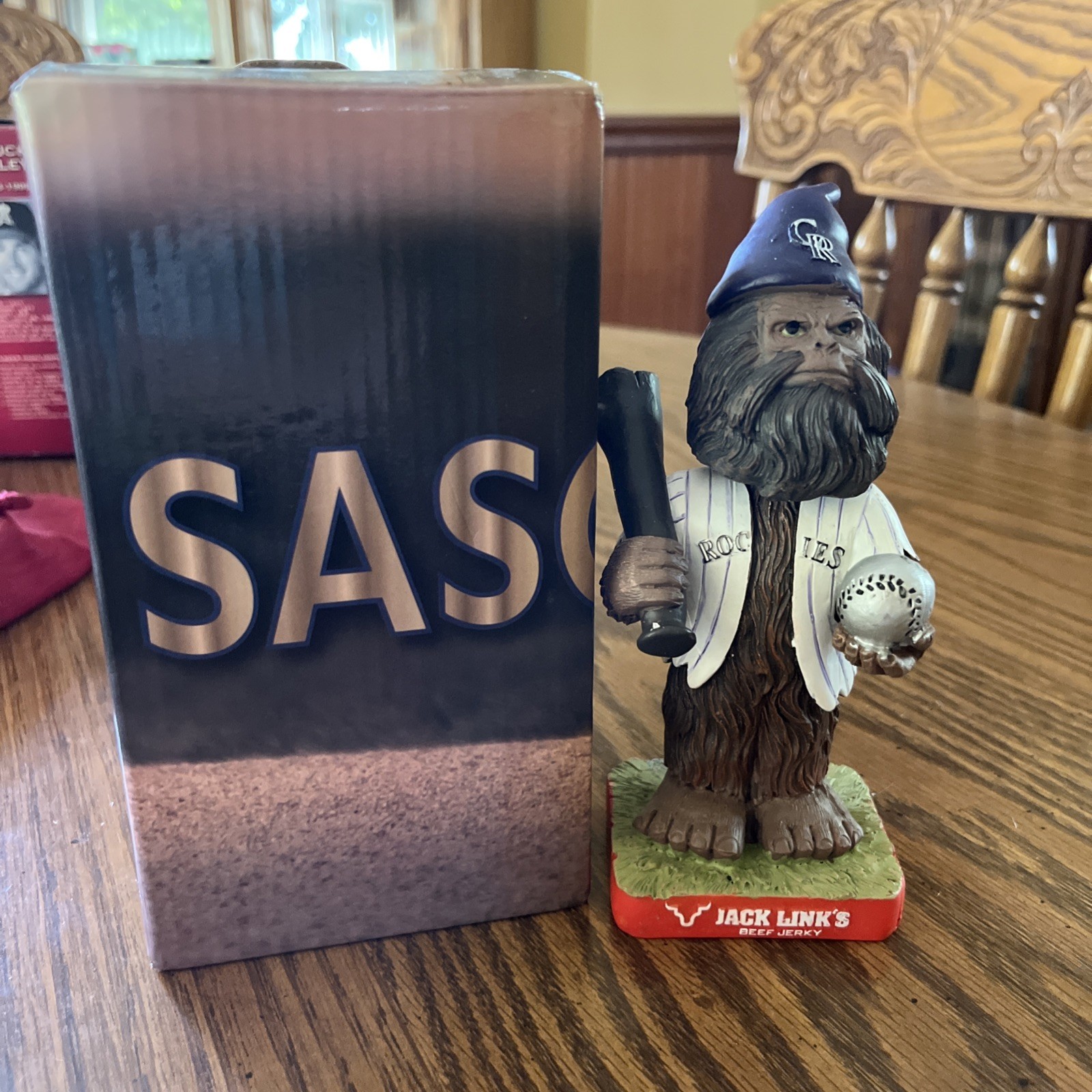 Colorado ROCKIES Sasquatch Bobblehead 2014 Jack Links Gnome SGA
