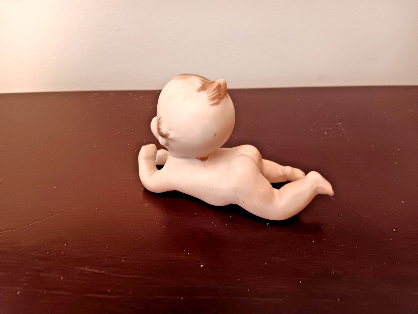 Porcelain Bisque Crying Baby Kewpie Doll Figurines Set of 2 Vintage