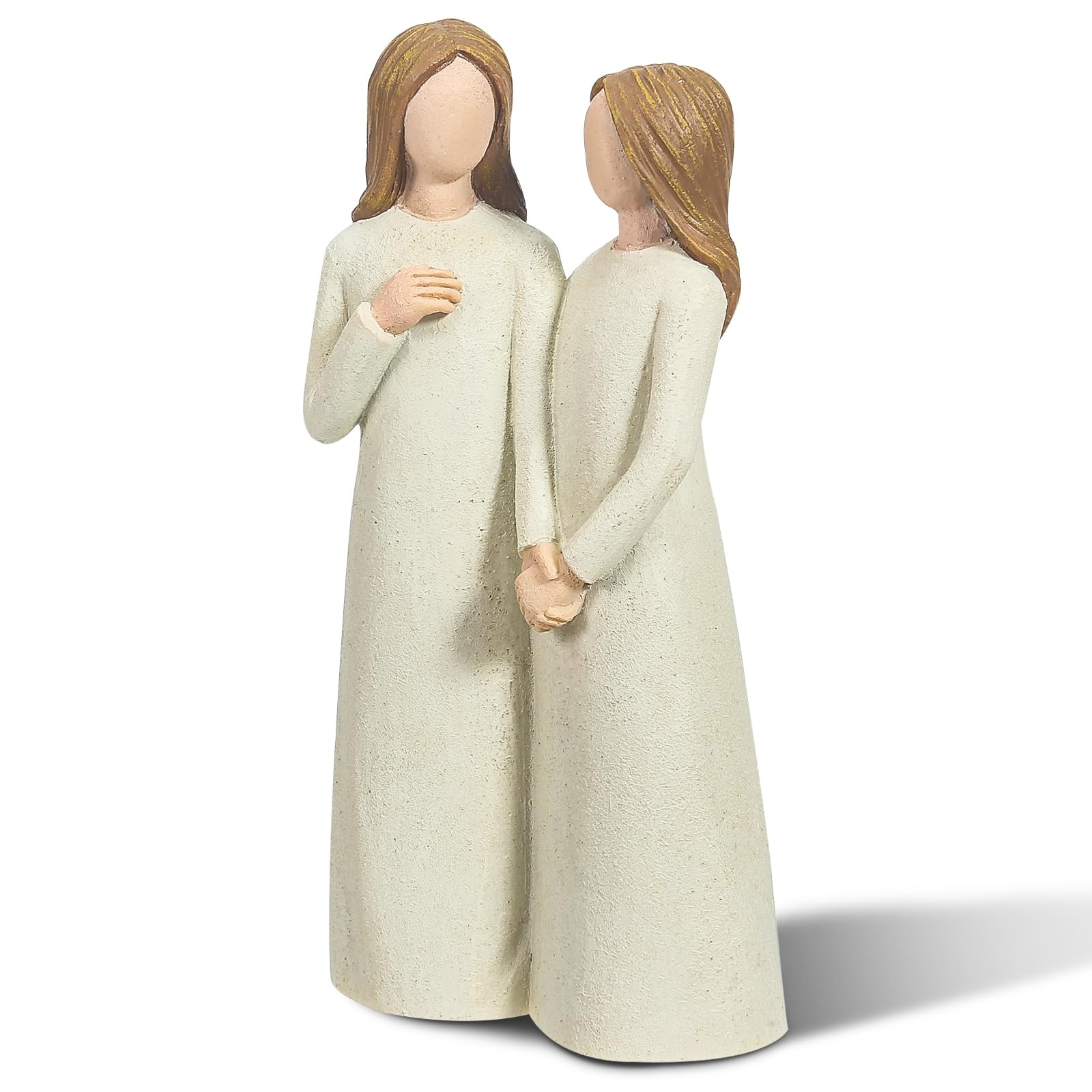 Mother Daughter Figurine Gift Mom Sculpted HandPainted Statue Anniversary