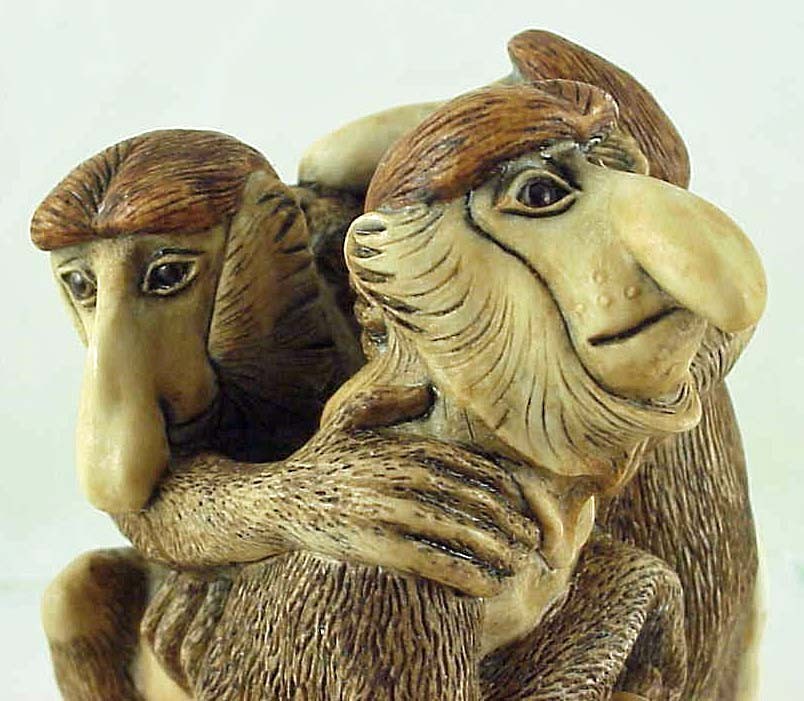 Harmony Kingdom Family Ties Monkey LE 500 Peter Calvesbert Retired 2008 New P