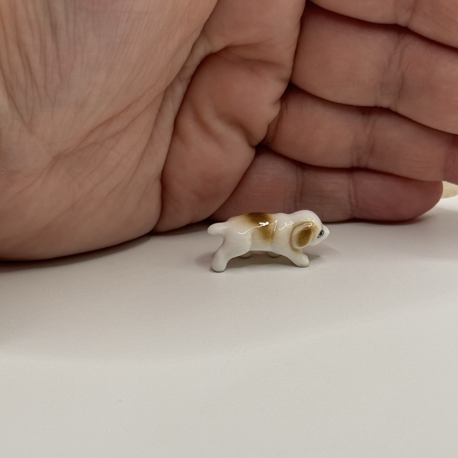 Vintage MCM Miniature Dog Tiny Puppy Figurine Bone China Mini