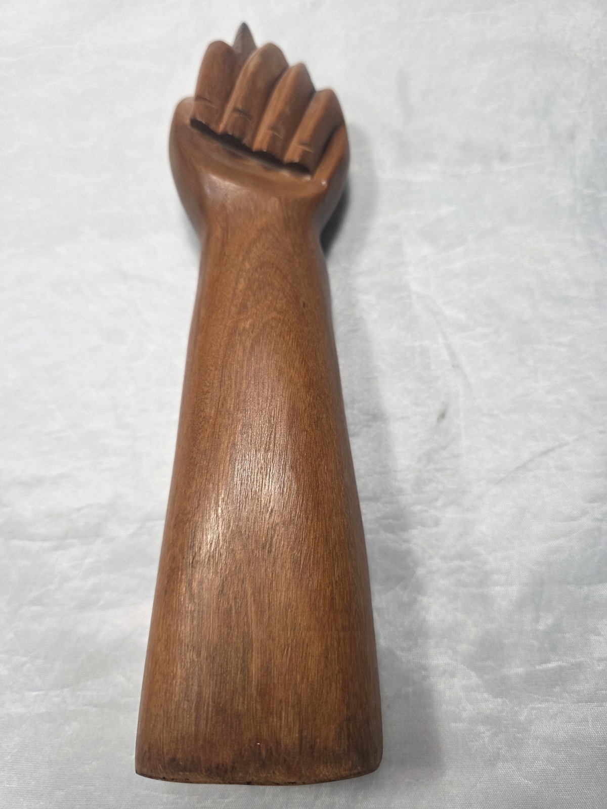 Vintage MCM Wooden Mano Figa Sculpture Hand Carved Good Fortune