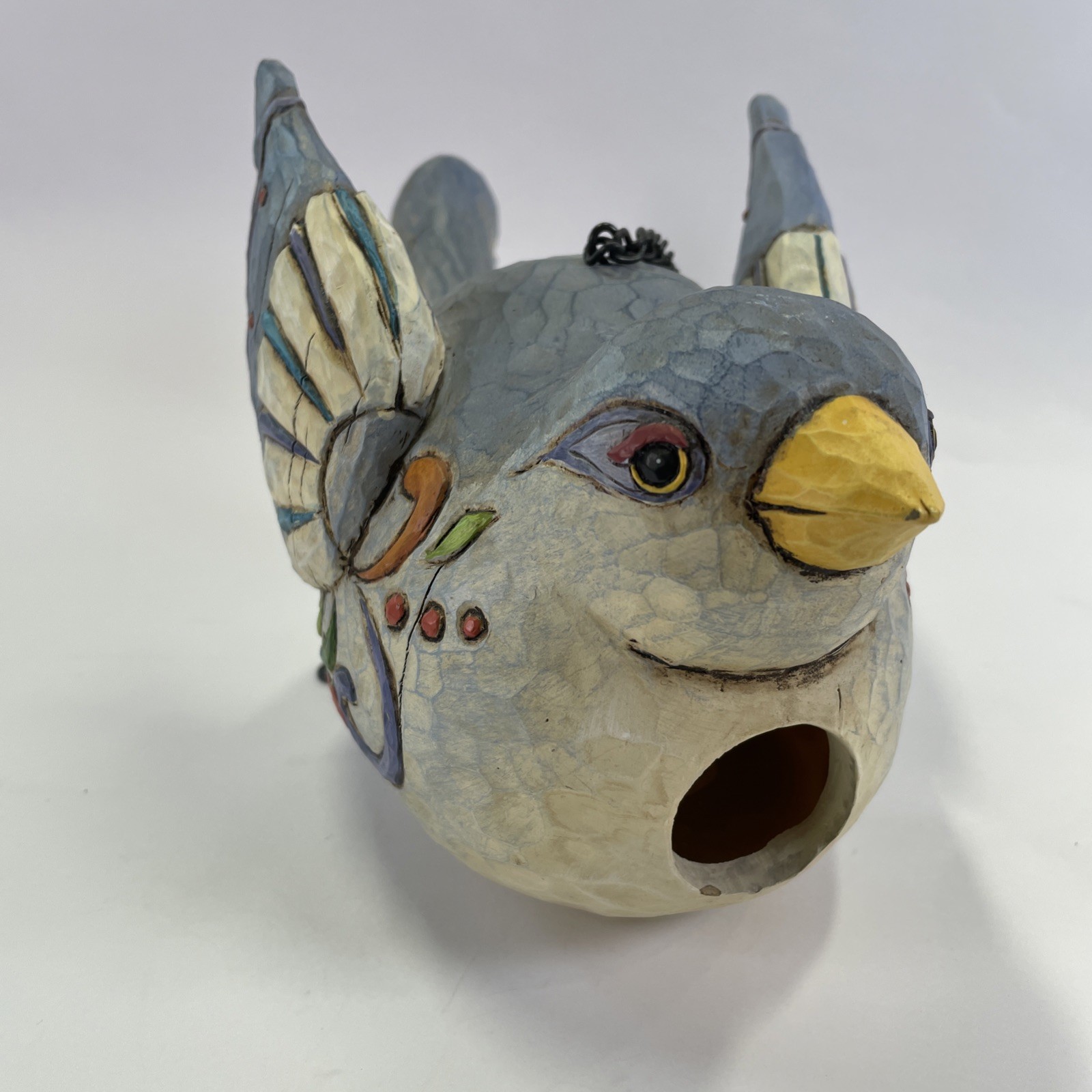 Jim Shore 2005 Heartwood Creek Hanging Blue Bird Birdhouse 4005276