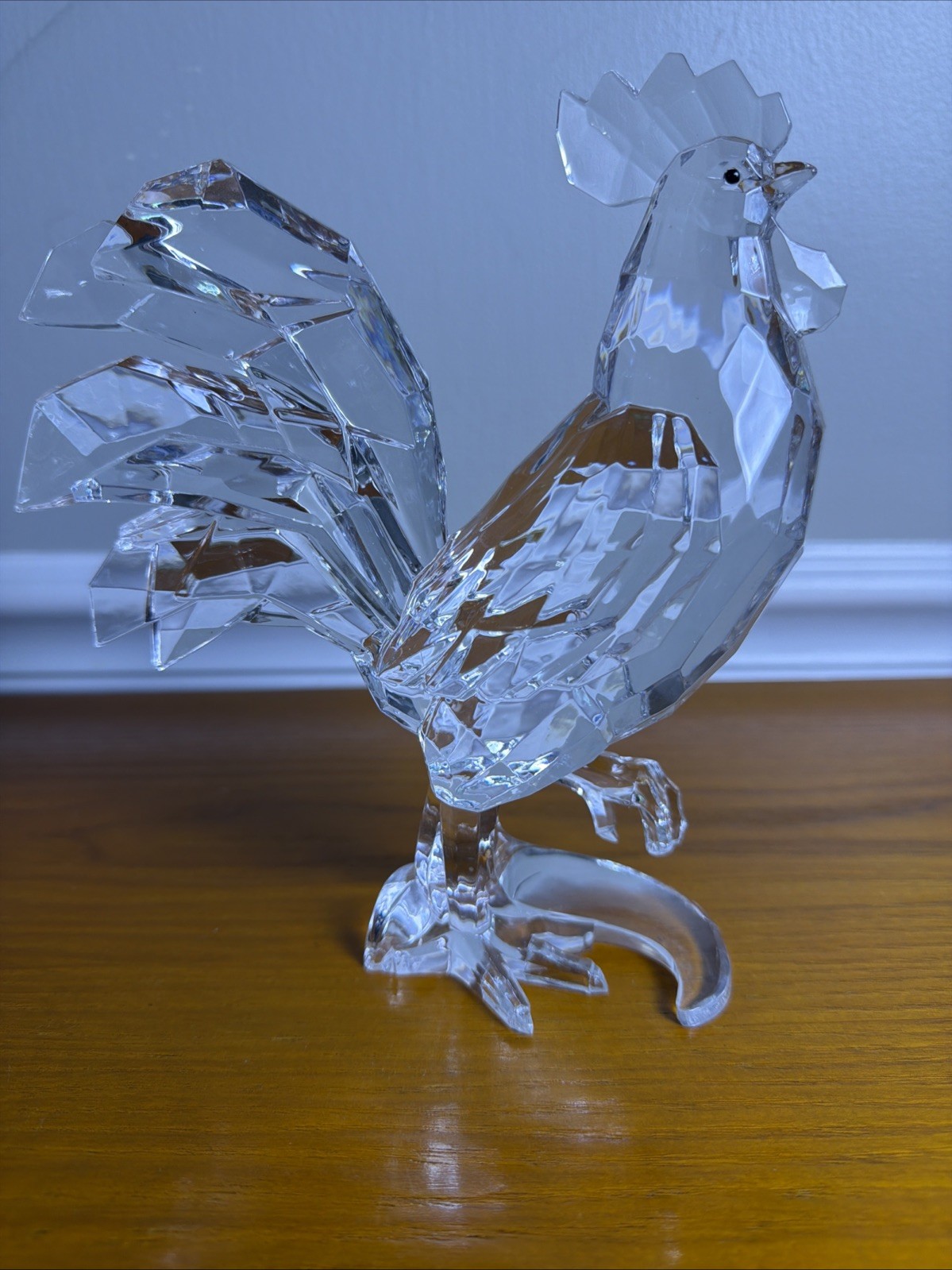 Department 56 Studio Brands Facets Rooster Figurine Acrylic Crystal Style