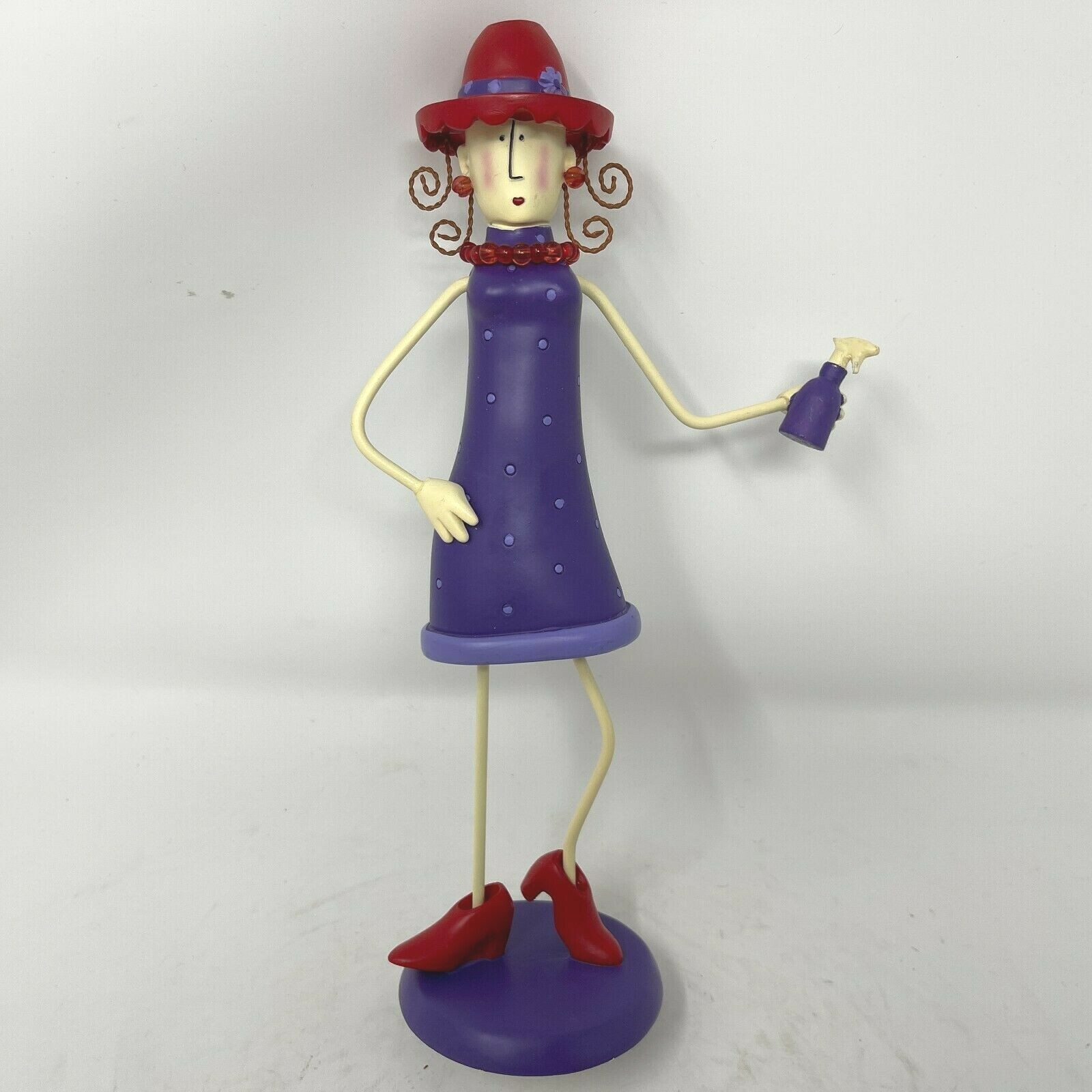 Red Hat Society Female Figure Wearing Red Necklace & Heels, FIB Burton & Burton