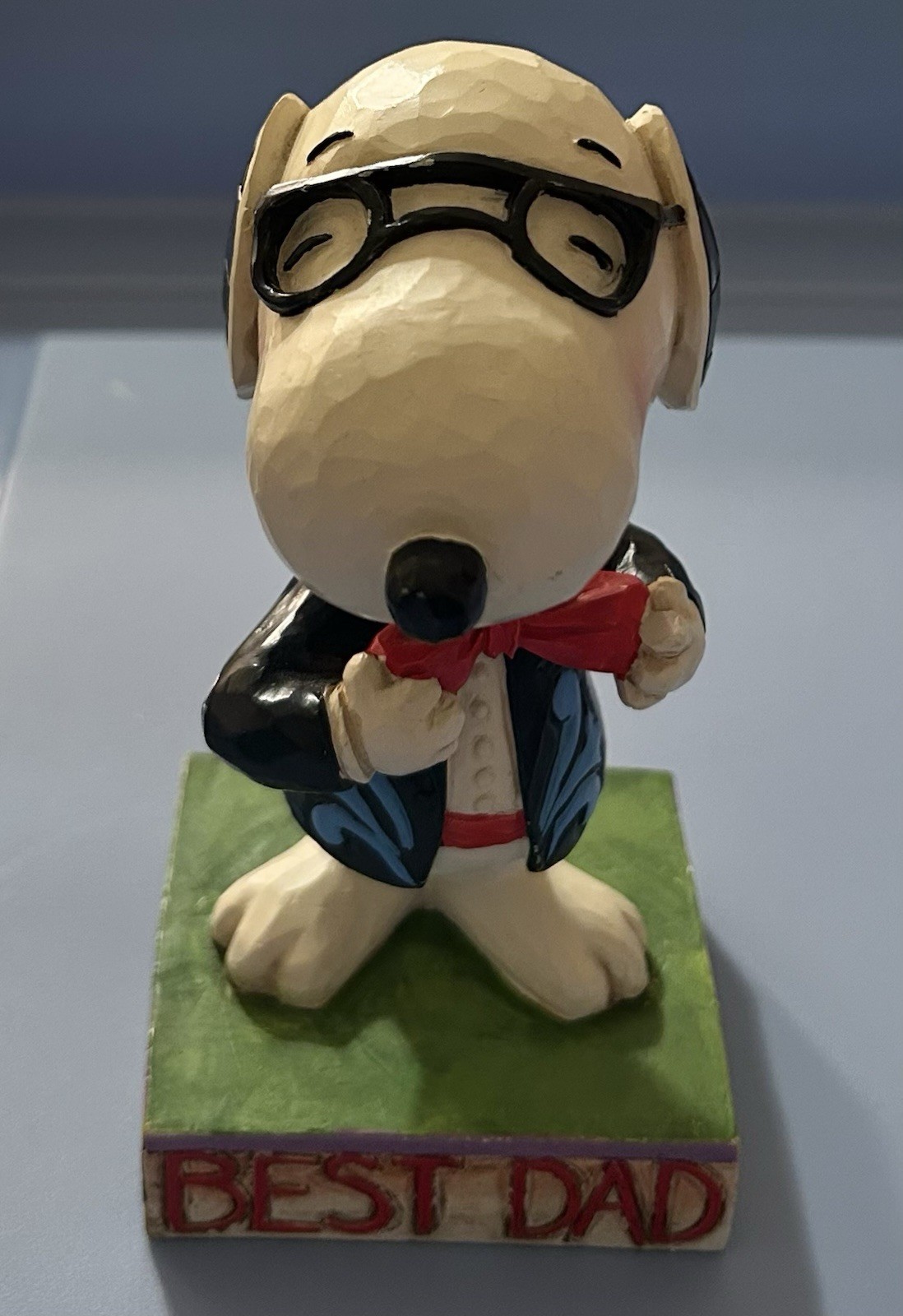 Jim Shore Peanuts Snoopy Father’s Day Figurine “Best Dad”figurine 2014 Enesco