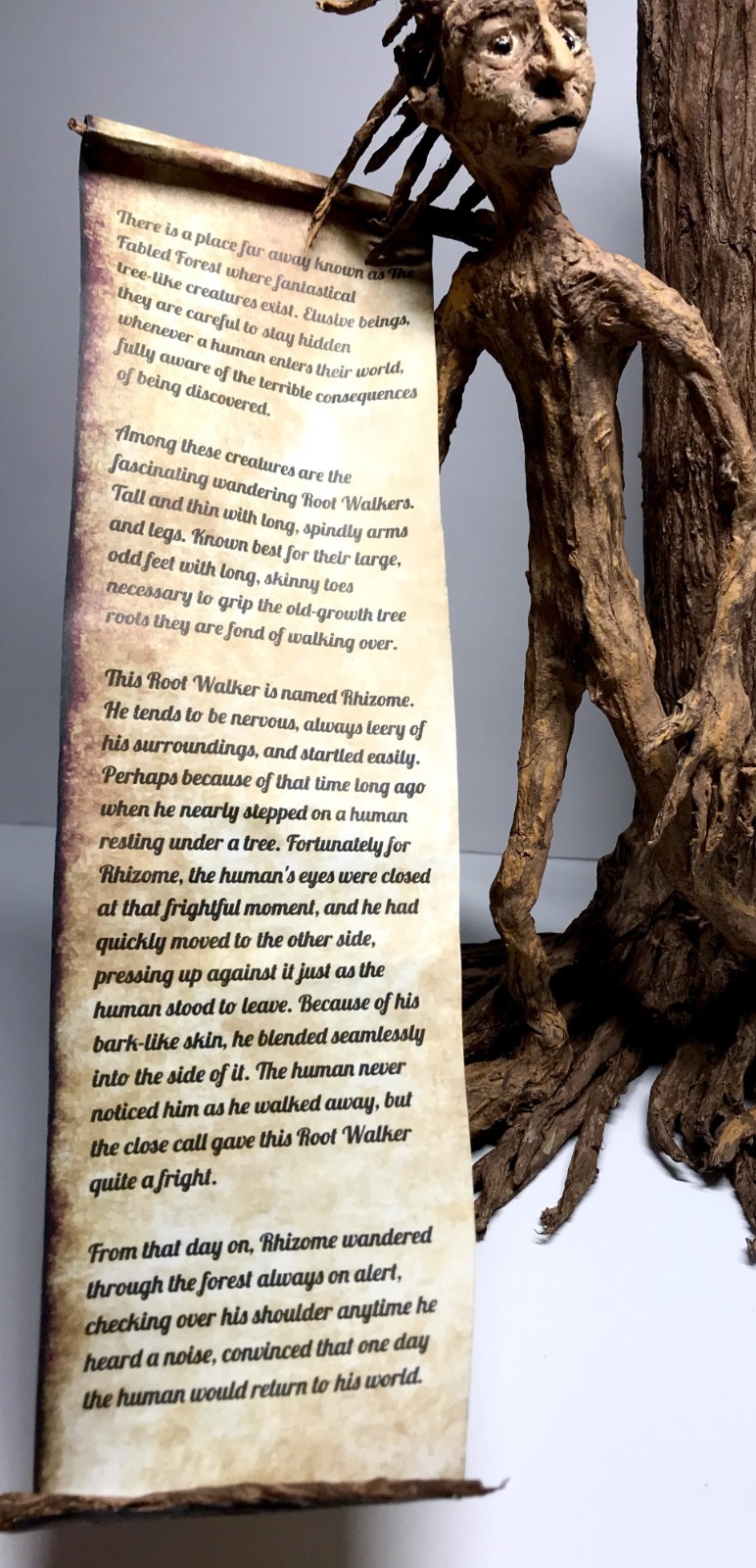 OOAK 12″ Fantasy Forest Tree Being Creature Home Accent Shelf Display