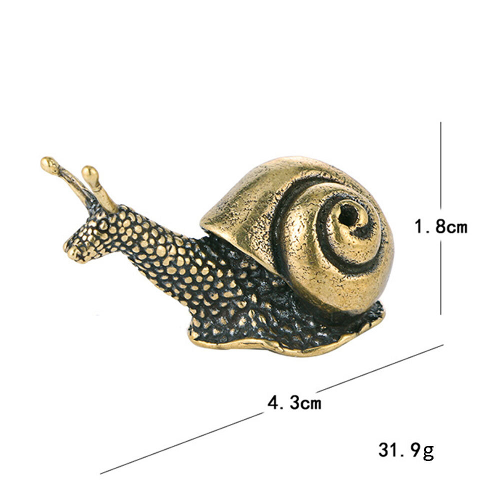MIni Solid Brass Snail Figurines Statue Home Office Decor Animal Figurines USA