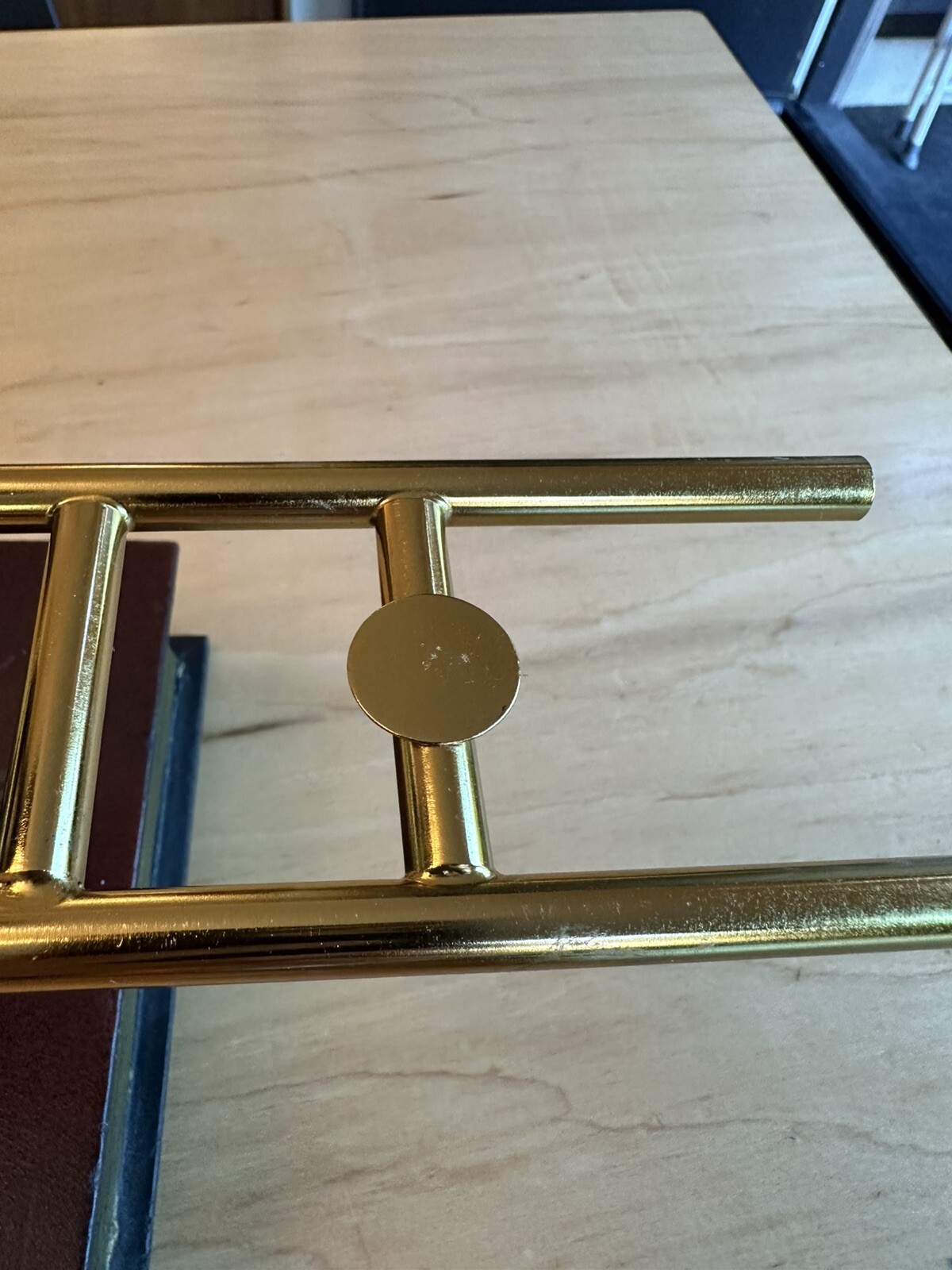 Man On The Stairs Thinking Man, Magnetic, Gold Metal, Movable, Balanced, Sturdy
