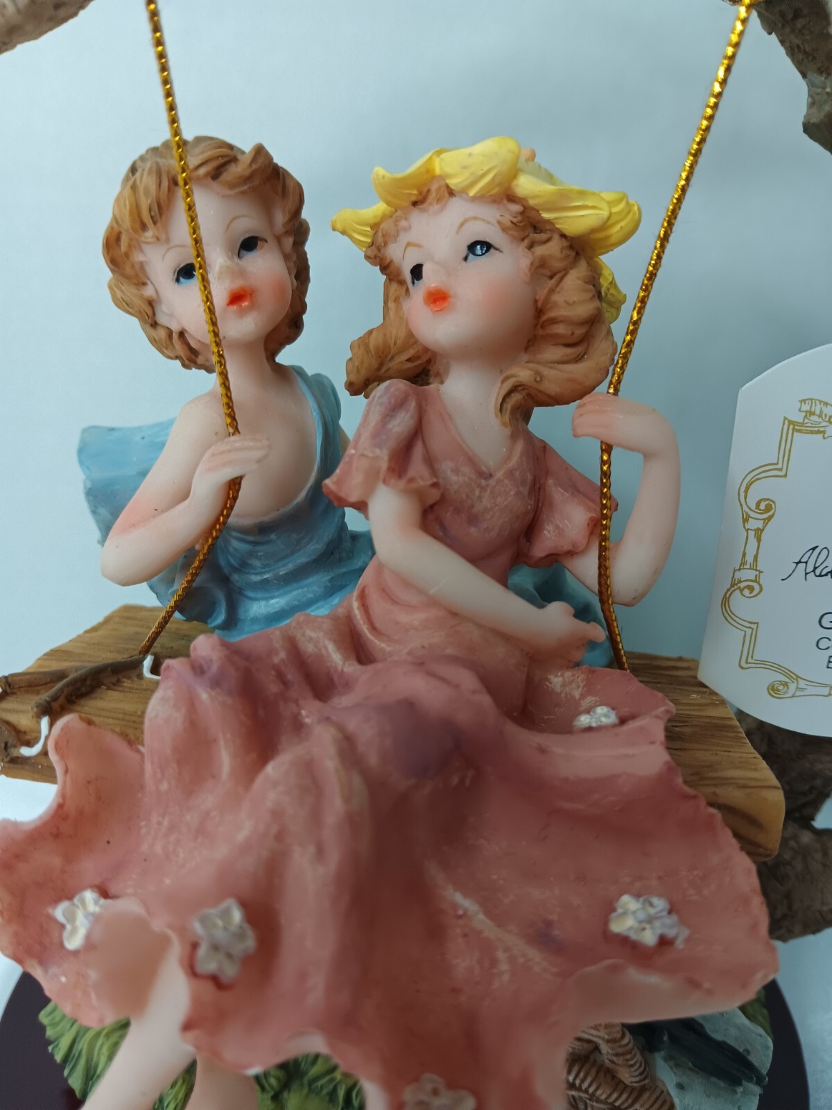 Giovanni Collection Boy & Girl on a Tree Swing Figurine