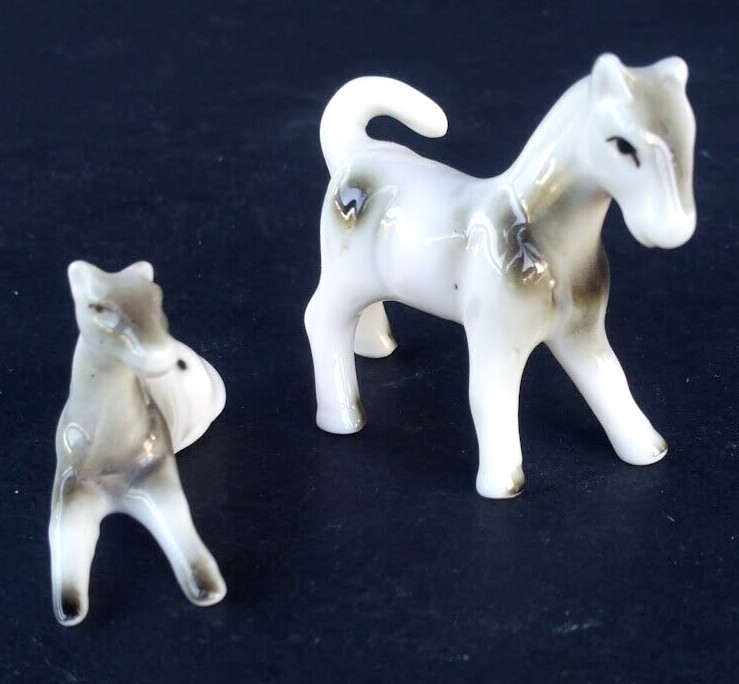 Porcelain Horses Small Figurines Farm Animals