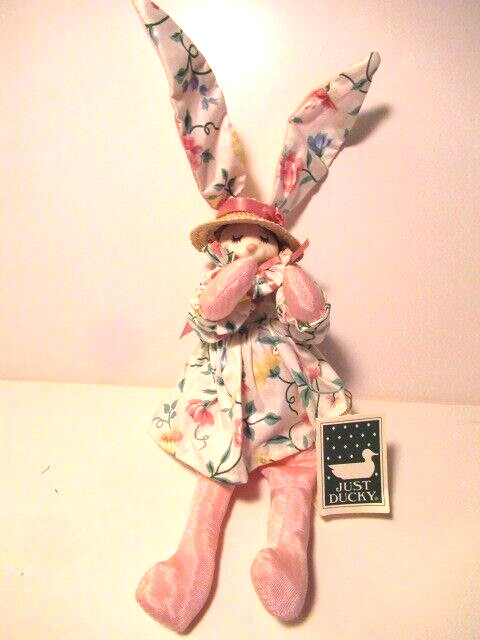JUST DUCKY Bunny-1990-Moire body,Chintz Cotton dress-artisan-handmade-sit about