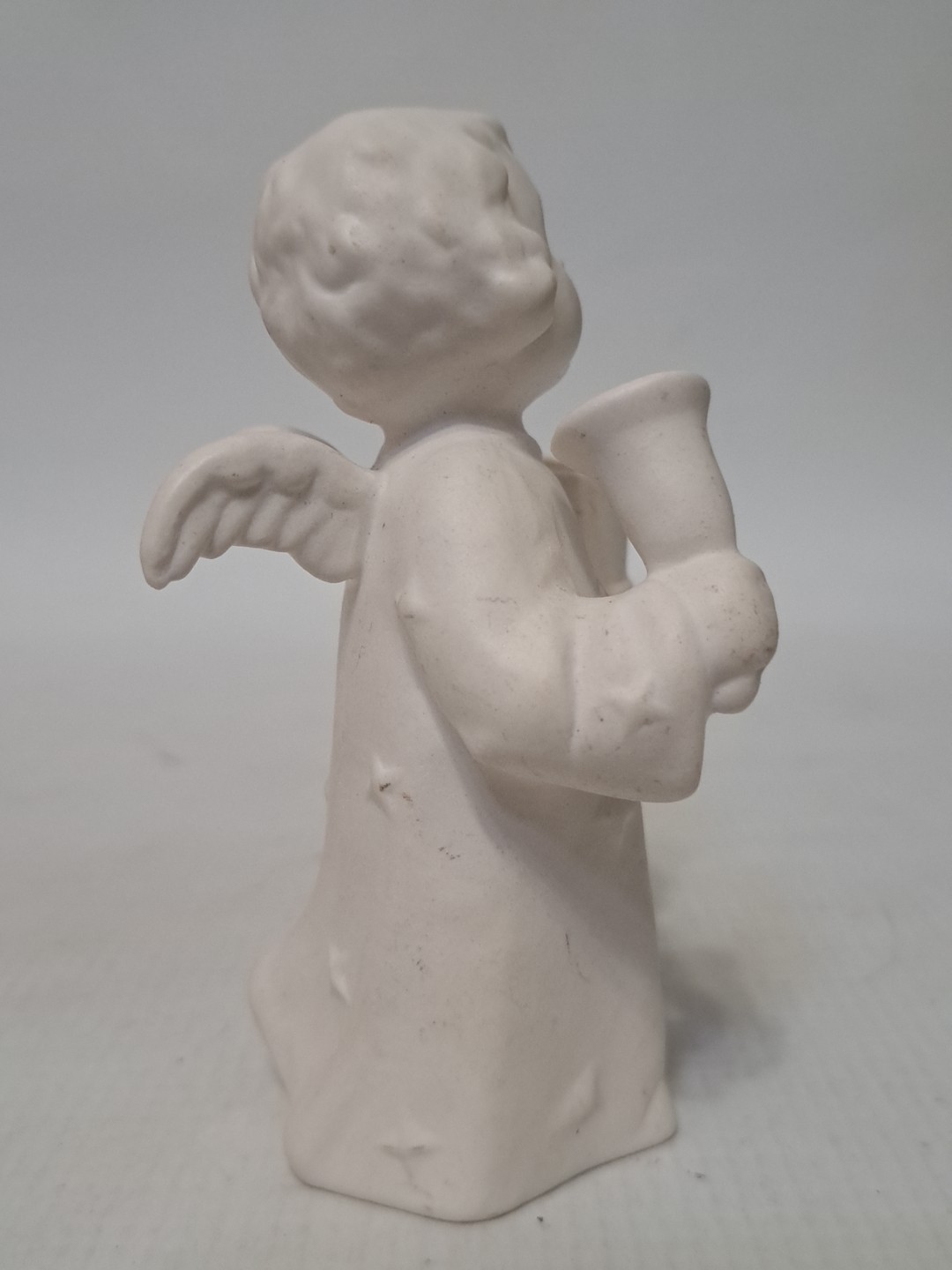 1973 GOEBEL White Porcelain Angel Cherub Figurine Candle Holder Germany