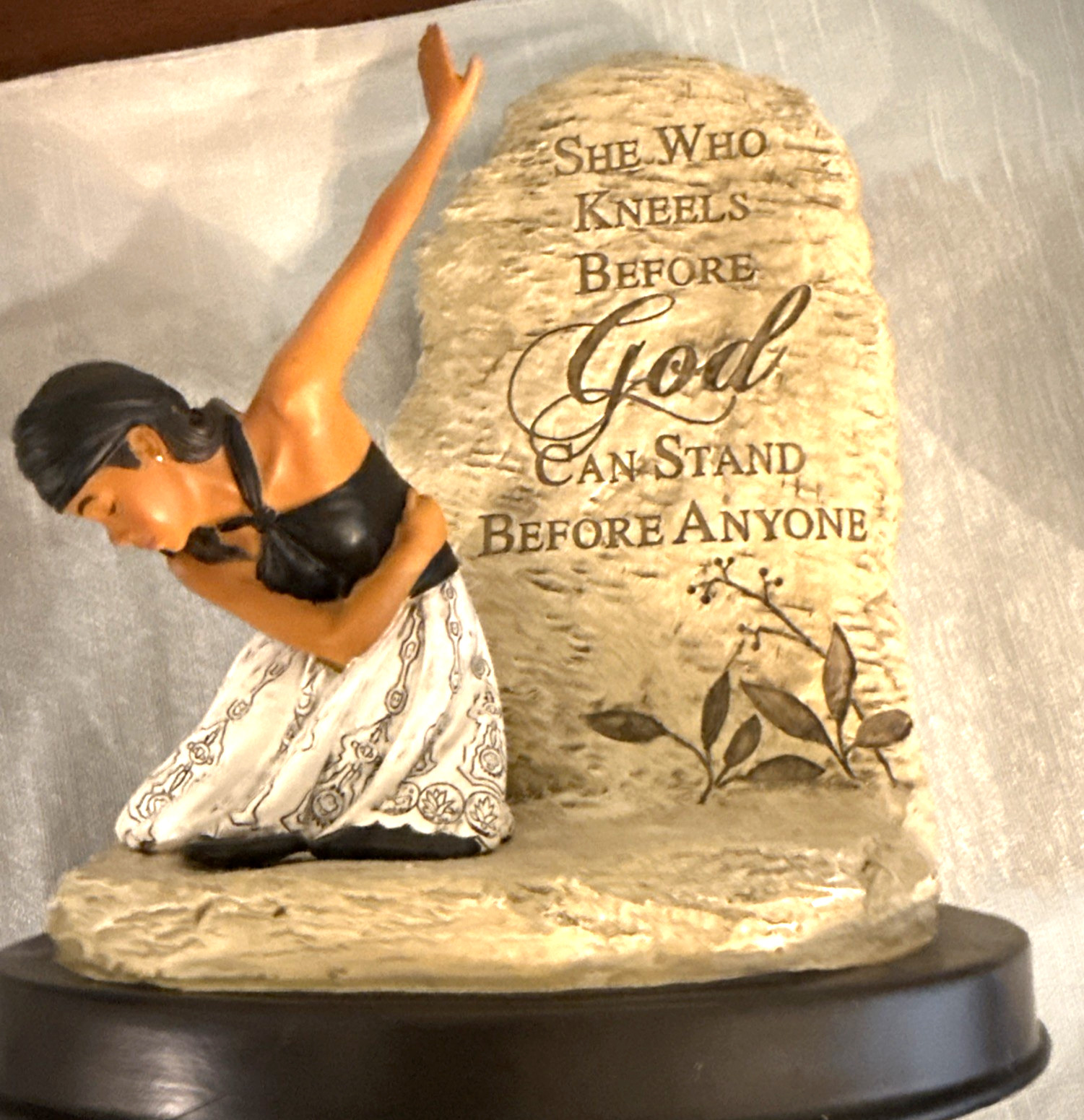 She Who Kneels Before God Can Figurine Statue African American Expressions 7.5″H