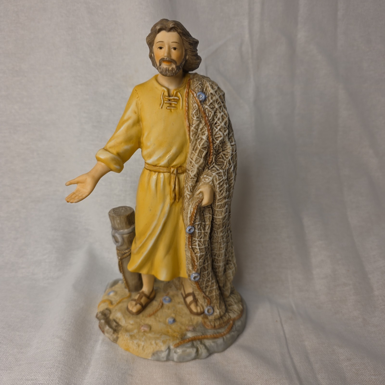 Vintage 1998 HOMCO The Fisherman Masterpiece Collection Figurine Religious.