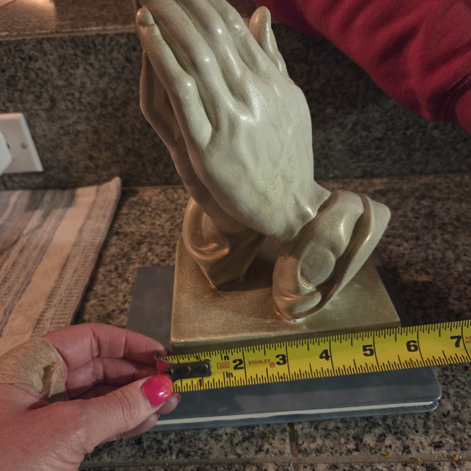 Vintage 1968 Atlantic Mold Praying Hands Ceramic Figurine – Hand Painted