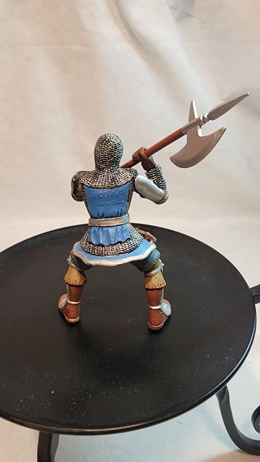 Vintage Bully Medieval Knight On Horse Figurine, with axe weapon