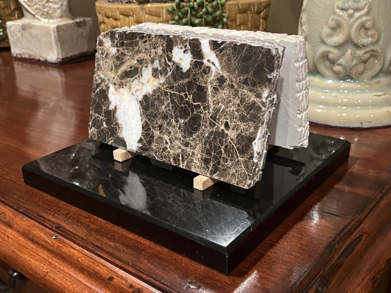 Black Marble Statue Base 8.5″ x 8.5″ x 3/4″ FREE SHIPPING!!
