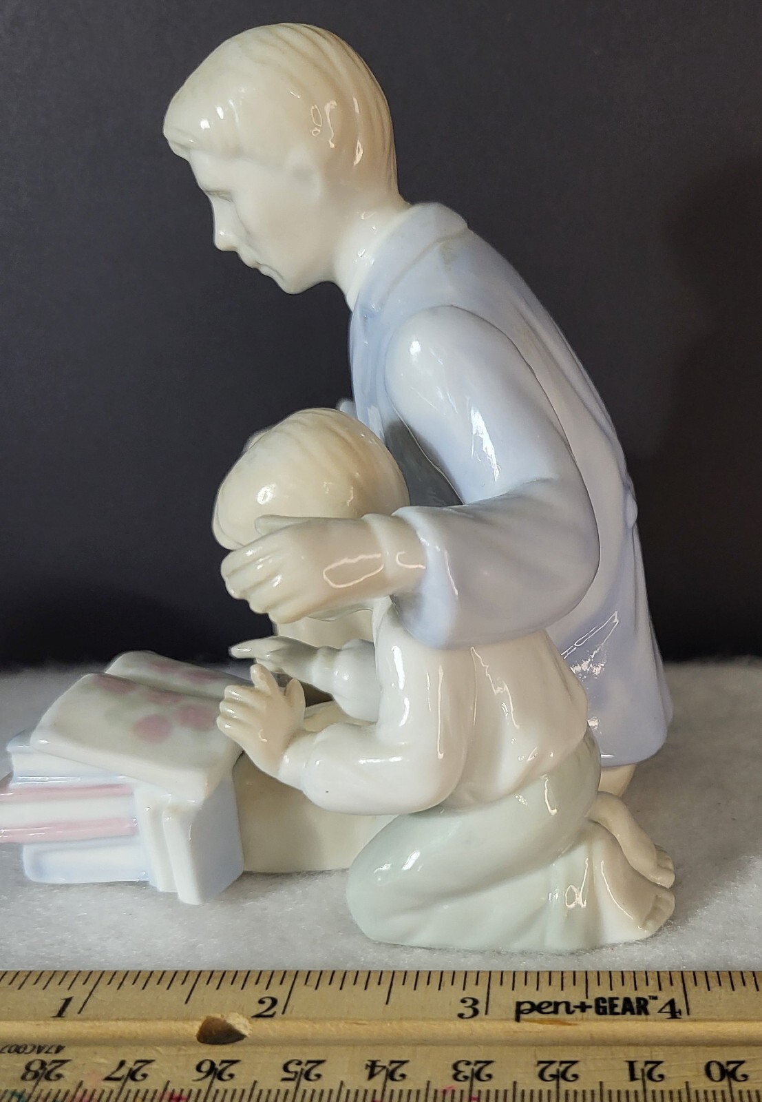 Vintage Mother And Father Figurines with Children Porcelain