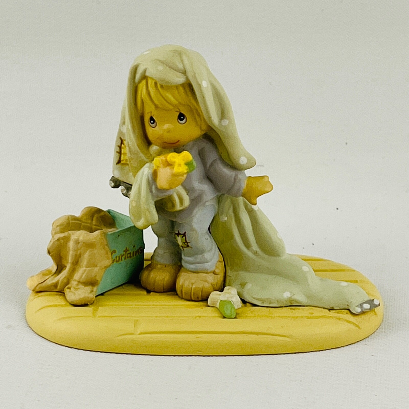 Precious Moments June Miniature Monthly Figurine 1989 Girl Wedding Veil #573353
