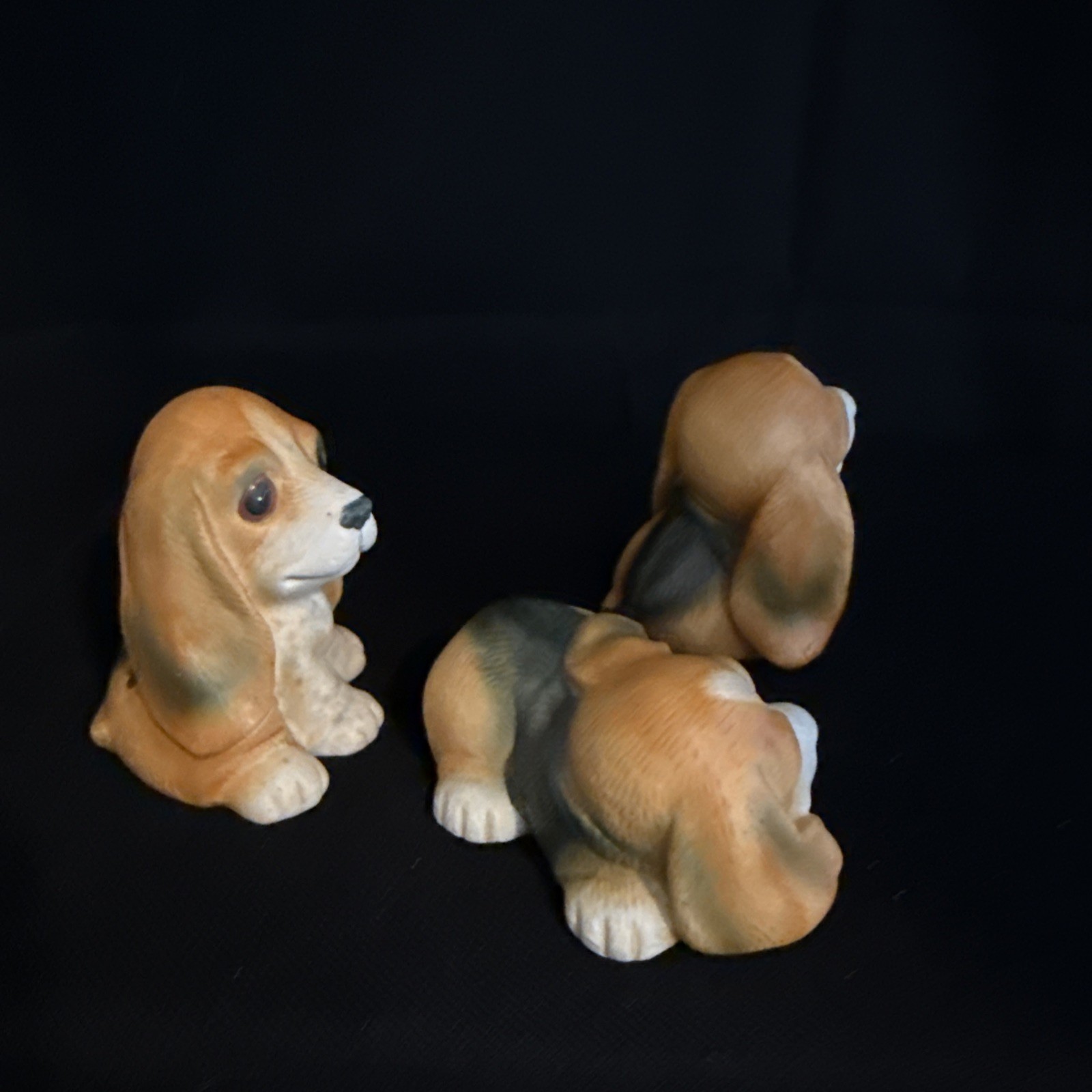 Lot of 3 Vintage HOMCO Home Interiors Ceramic Puppy Dog Figurines Set #1407