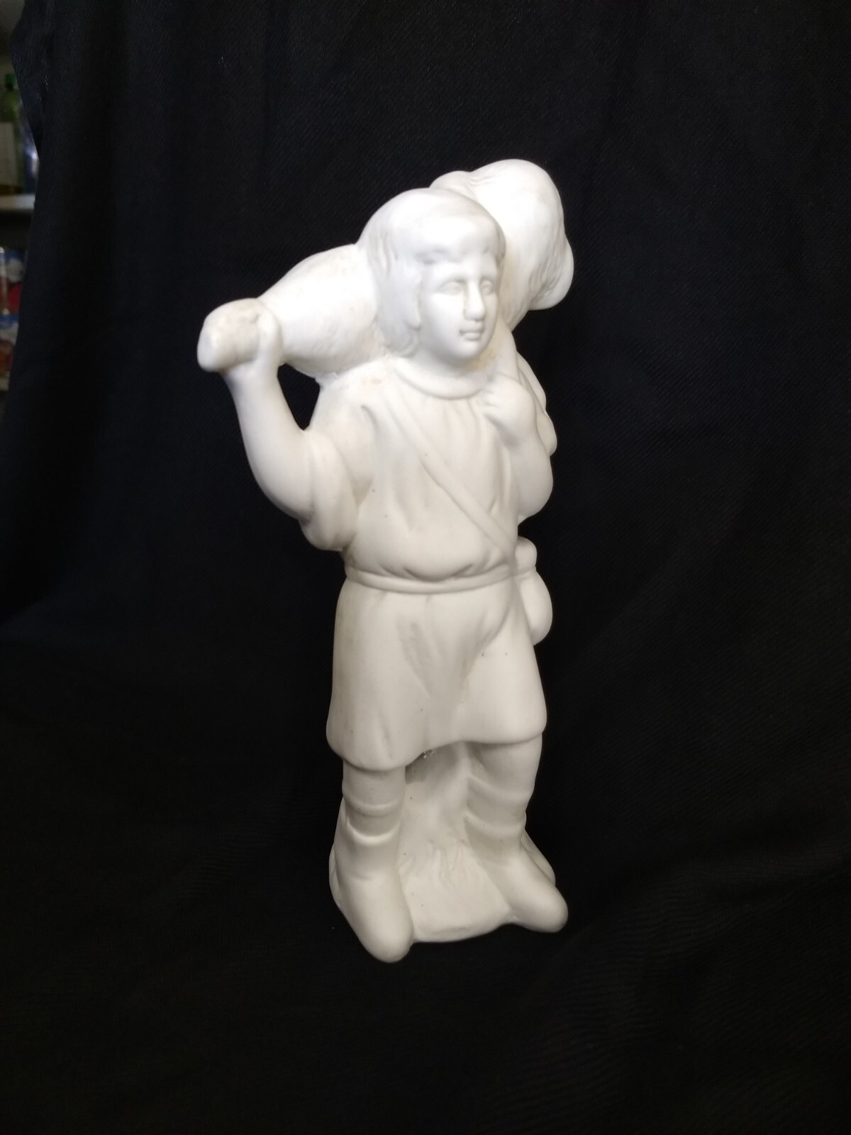 Shepherd With Lamb, white bisque porcelain David or Nativity