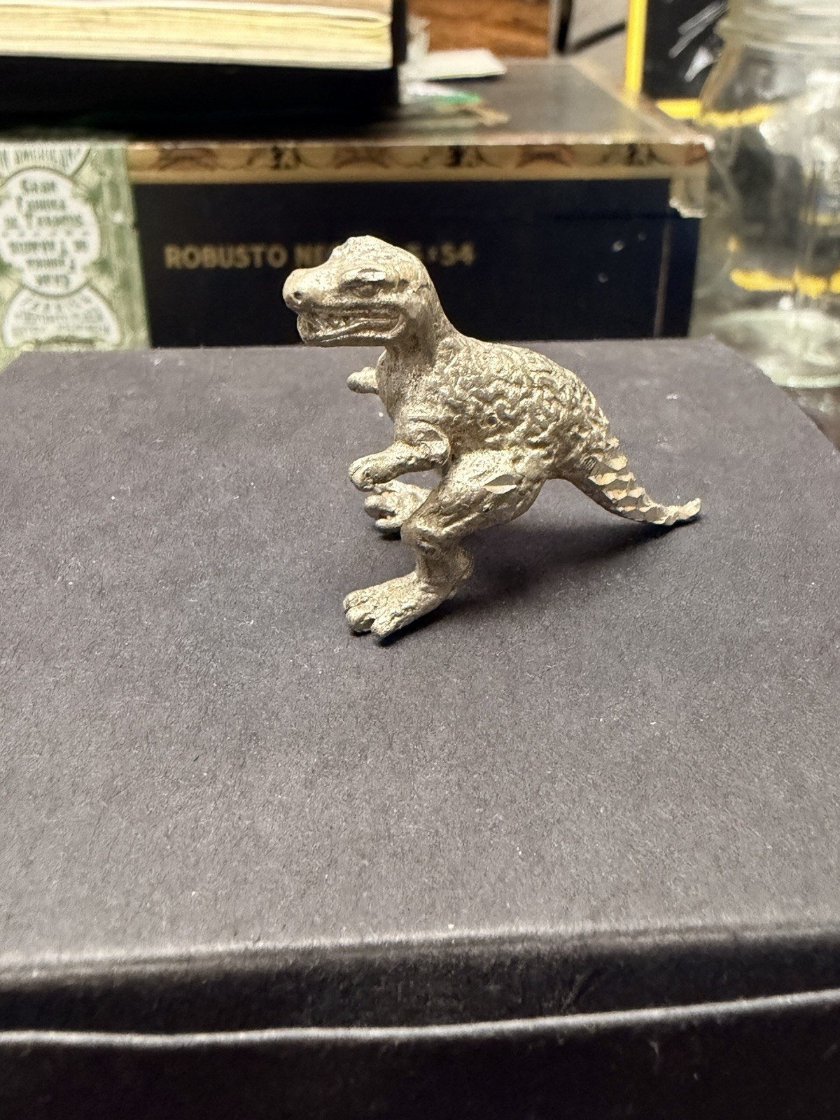 Vintage Pewter Tyrannosaurus Rex T Rex Jurassic Dinosaur Mini Figure