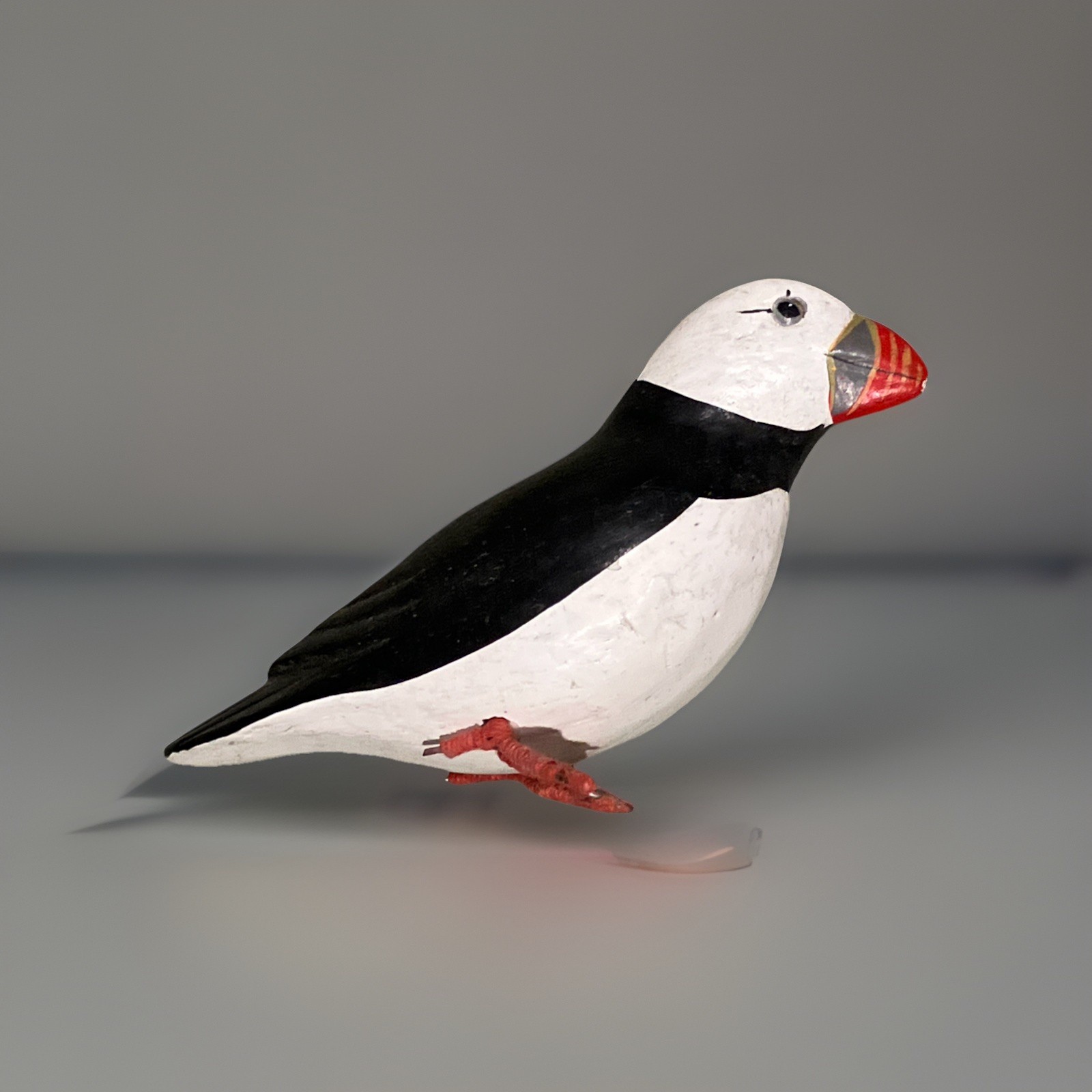 3 1/2 Inch Wooden Hand Carved Puffin