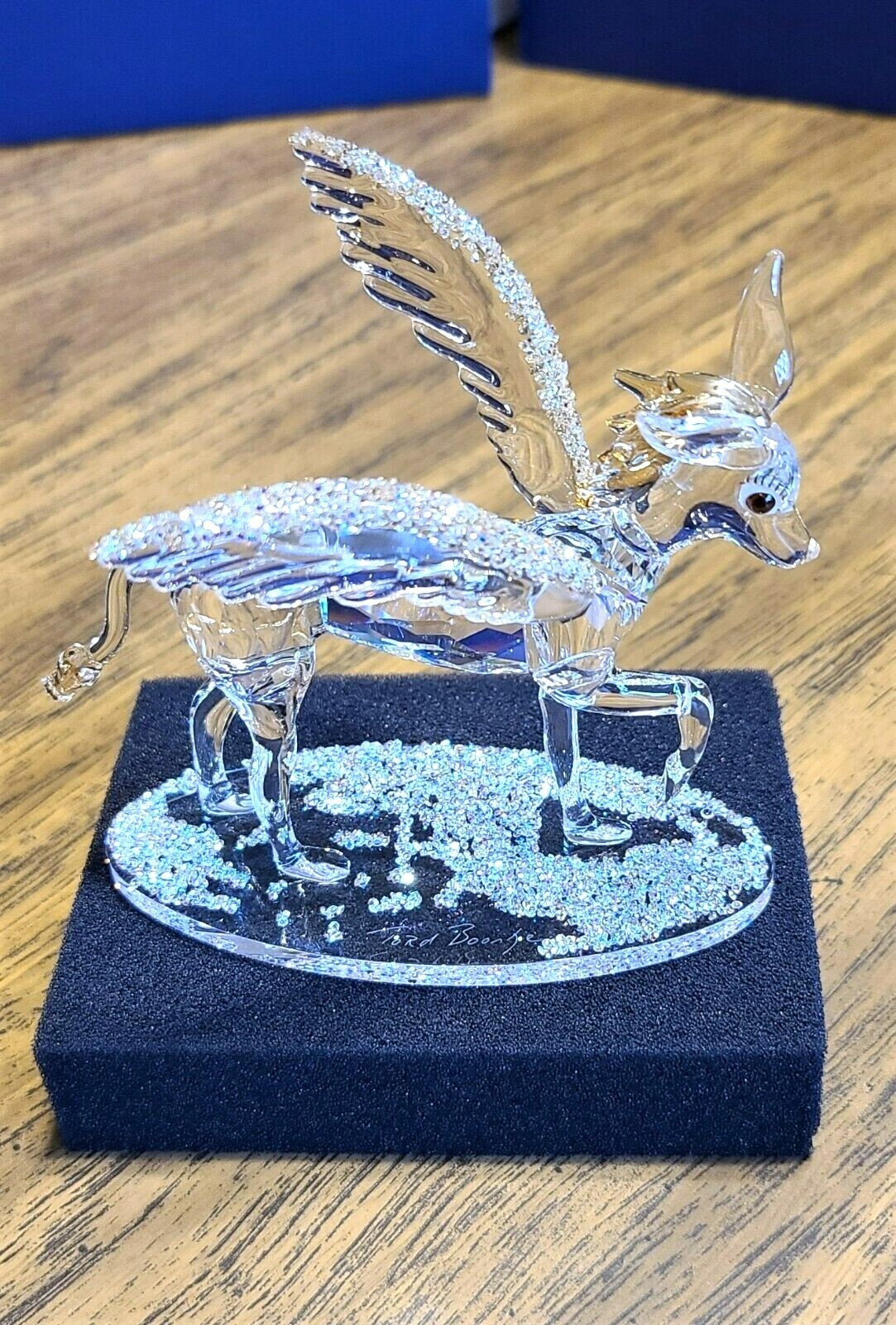 🪽 Swarovski Crystal *SIGNED* 2019 Winter Sparkle Mythical Grazelle Figurine NIB
