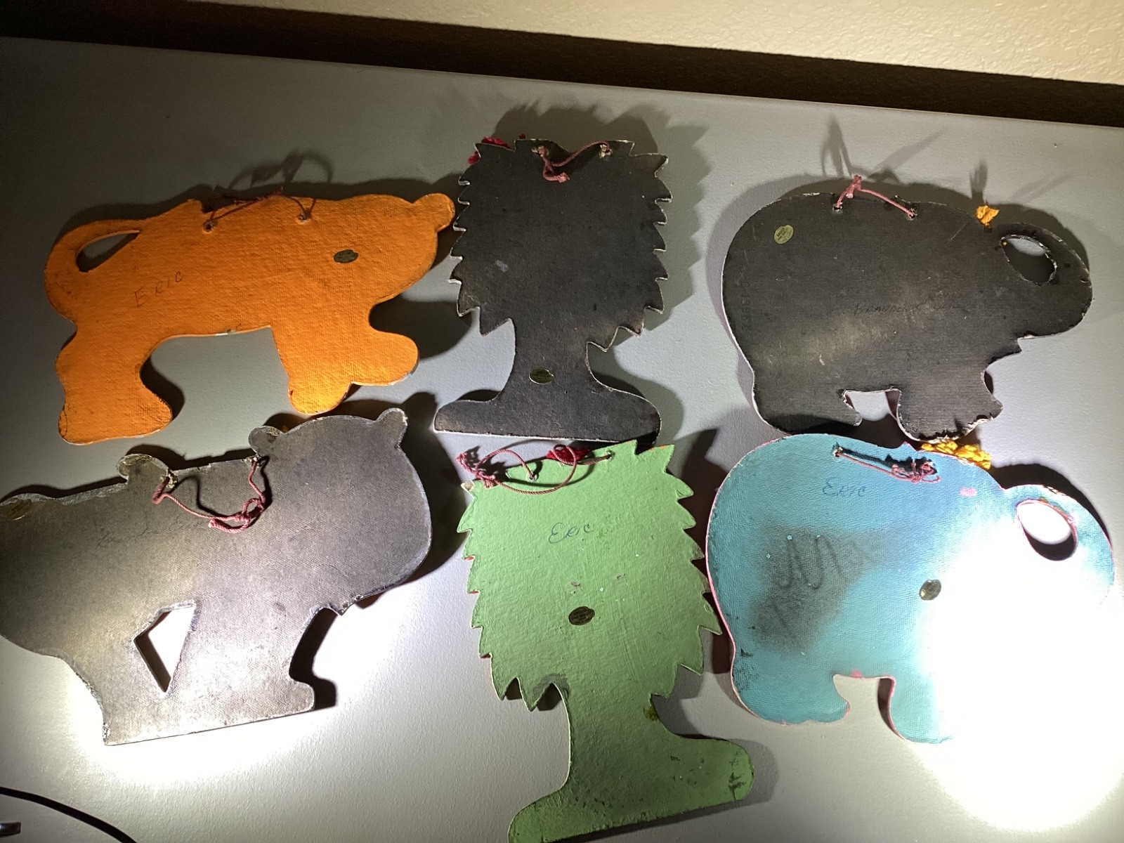 6 Vintage 1970s MCM Ardco Japan Animal Wall Hanging – Hand Painted Cardboard Art
