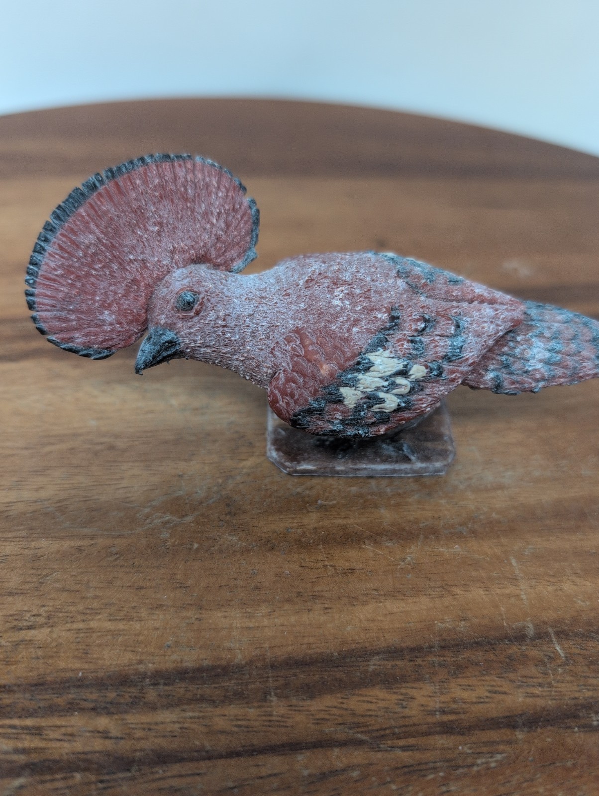 Small Cock Of The Walk Bird Figurine Macushi Artisan From Balata