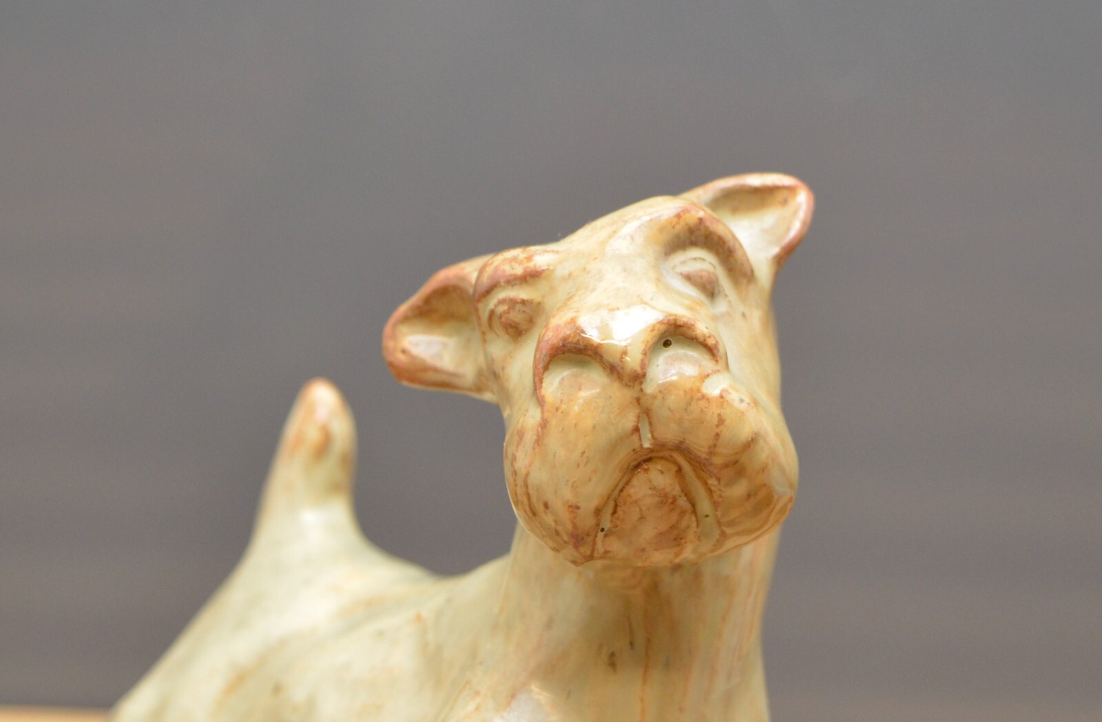 Antique Ceramic Petri Tegelen Piet Peters Boxer ? Dog Dutch Netherlands Pottery