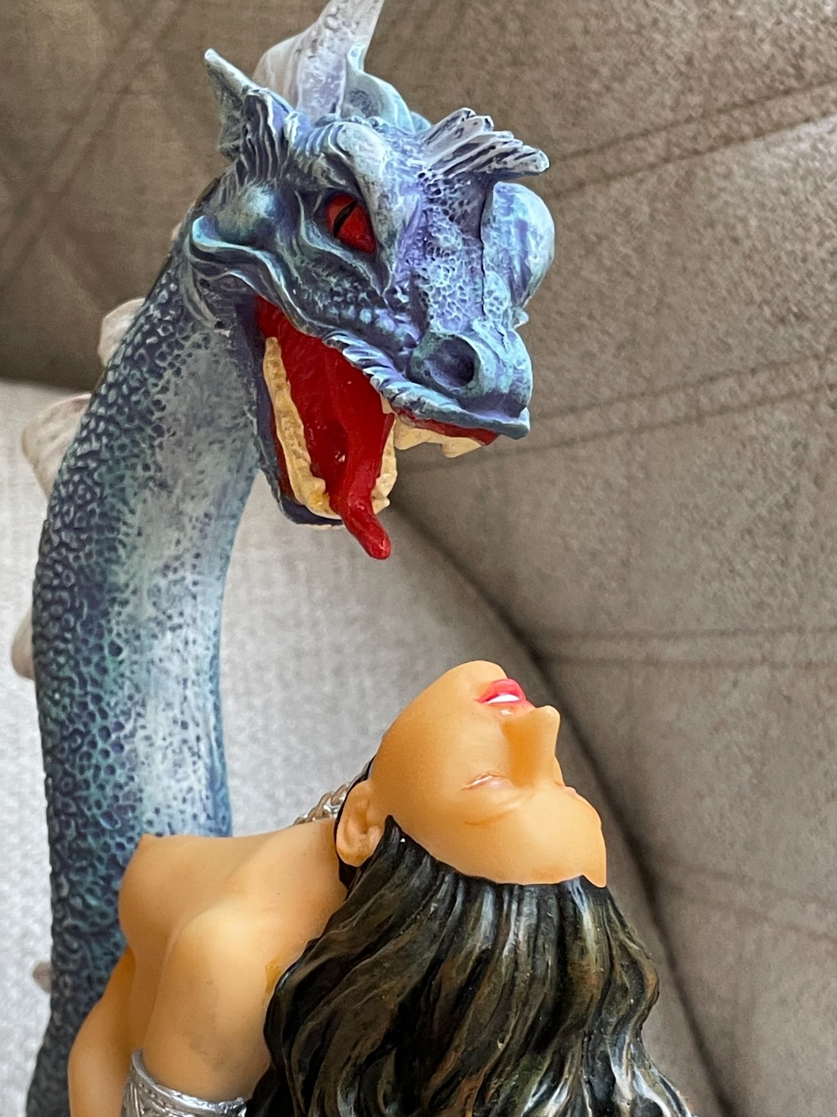 RARE BUD PLANT COMIC ART TYPHAEON CAPTIVE STATUE NUDE MADIAN & DRAGON FIGURE