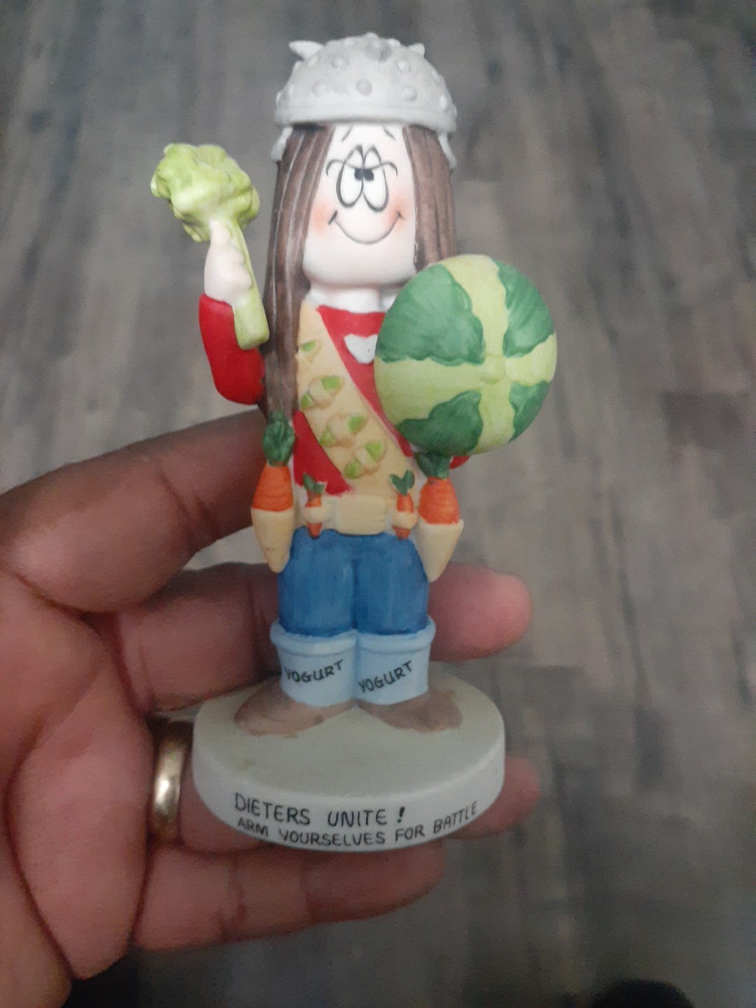 Cathy Ceramic Figurine Hand Painted Matte Finish People Novelty 1982 Collectible