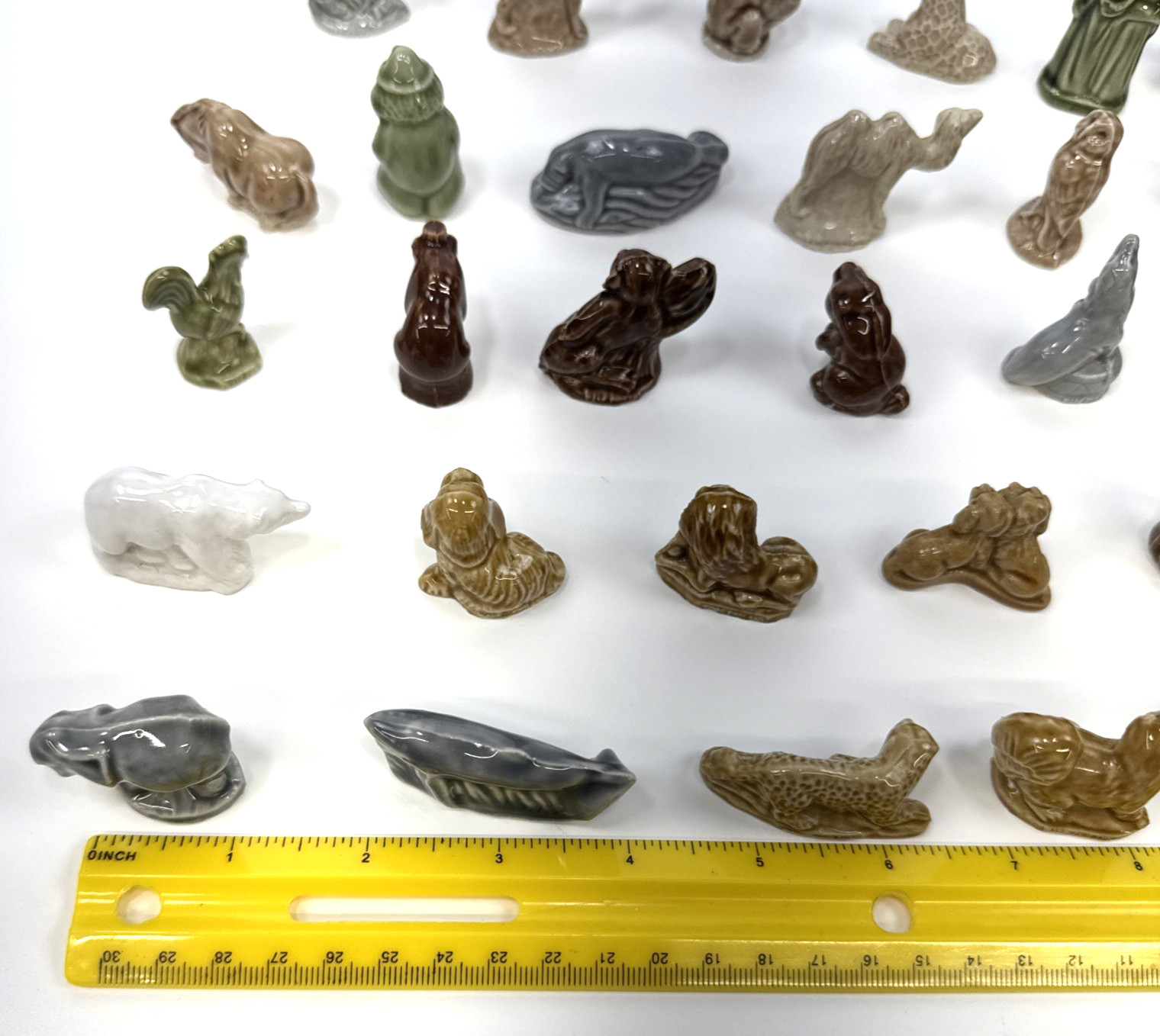 Vintage Wade England Whimsies Lot of 40 Small Animal Figurines Figures (Read)