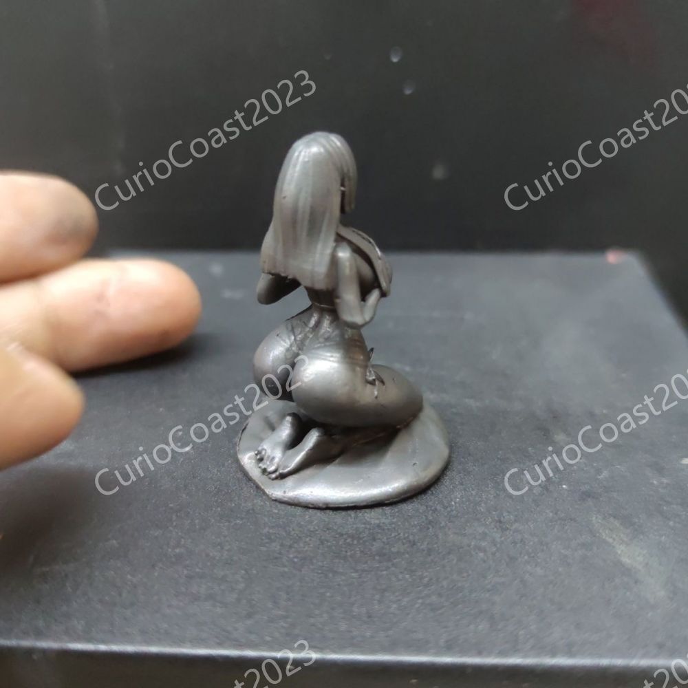Pure Brass Busty Lady Girl Copper Beauty Elf Lily Ornaments Female Body Statue