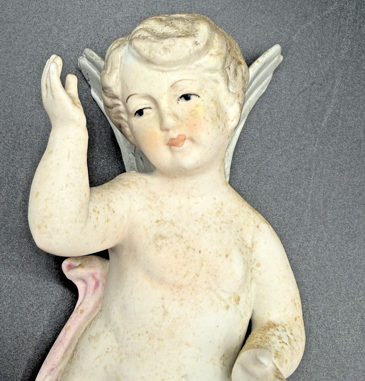 Vintage Rare Lipper and Mann Wall Cherubs Collectible Angels W/Pink Sash, Japan