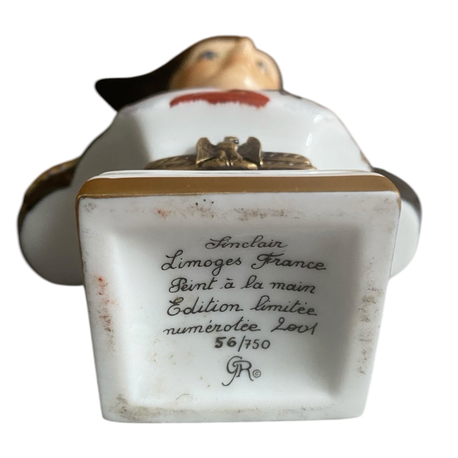 Limoges Napoleon Bonaparte Porcelain Bust Limited Trinket Box RARE