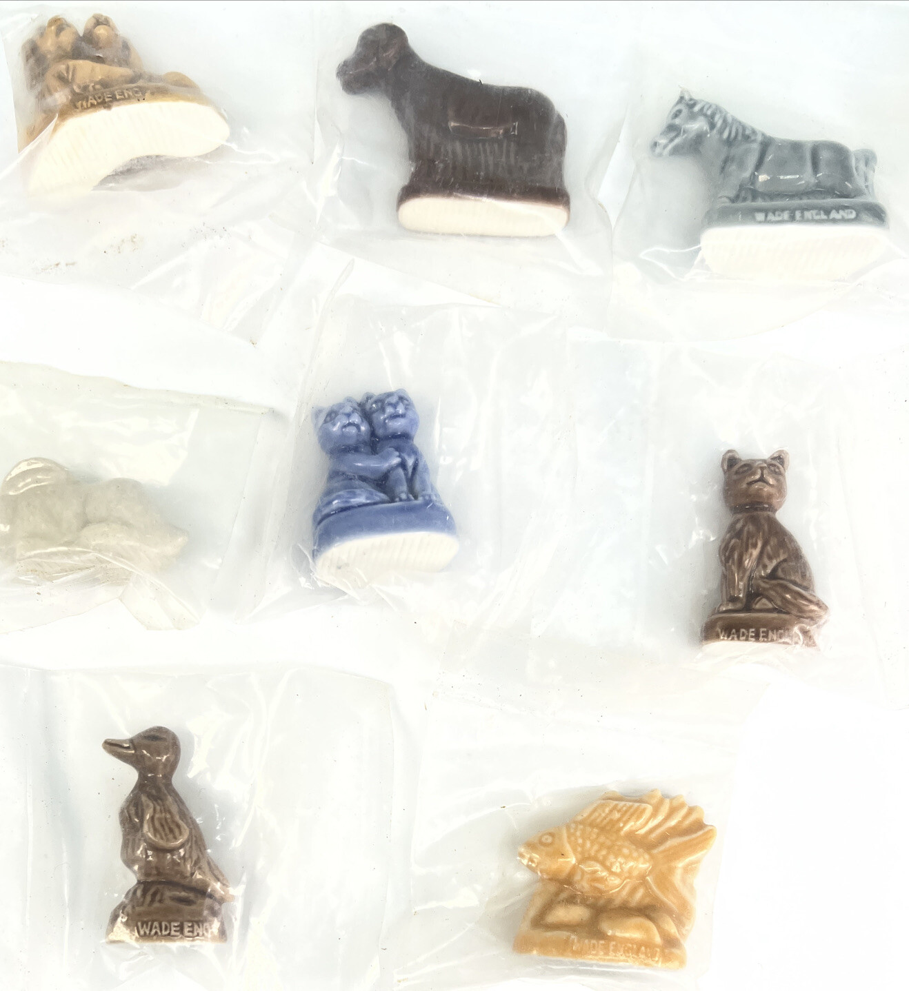 Vintage Wade Red Rose Tea Figurines England PET SHOP Complete Set Of 10 New