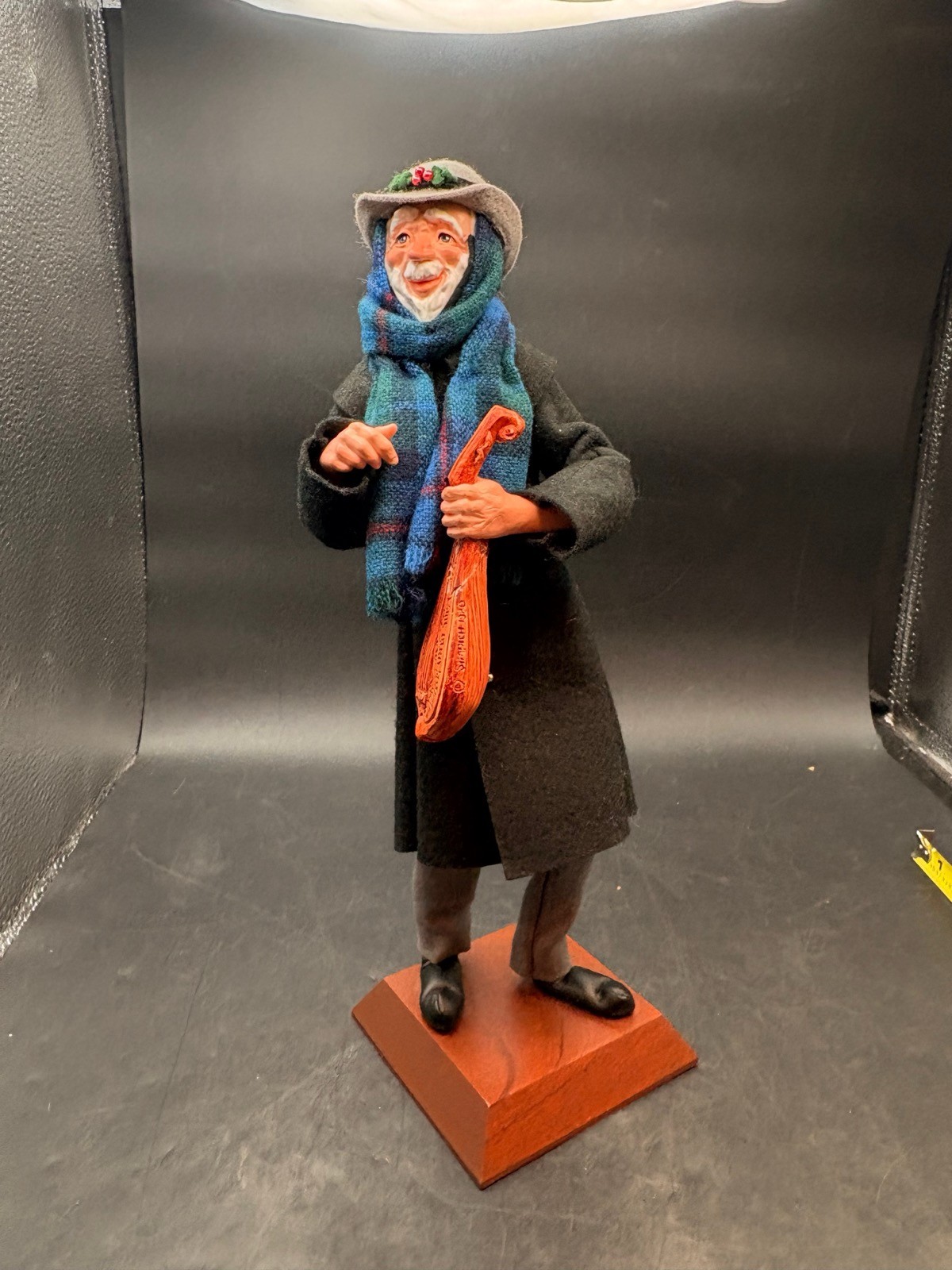 Vintage Simpich Character Doll Mandolin Man Christmas Figure As Is