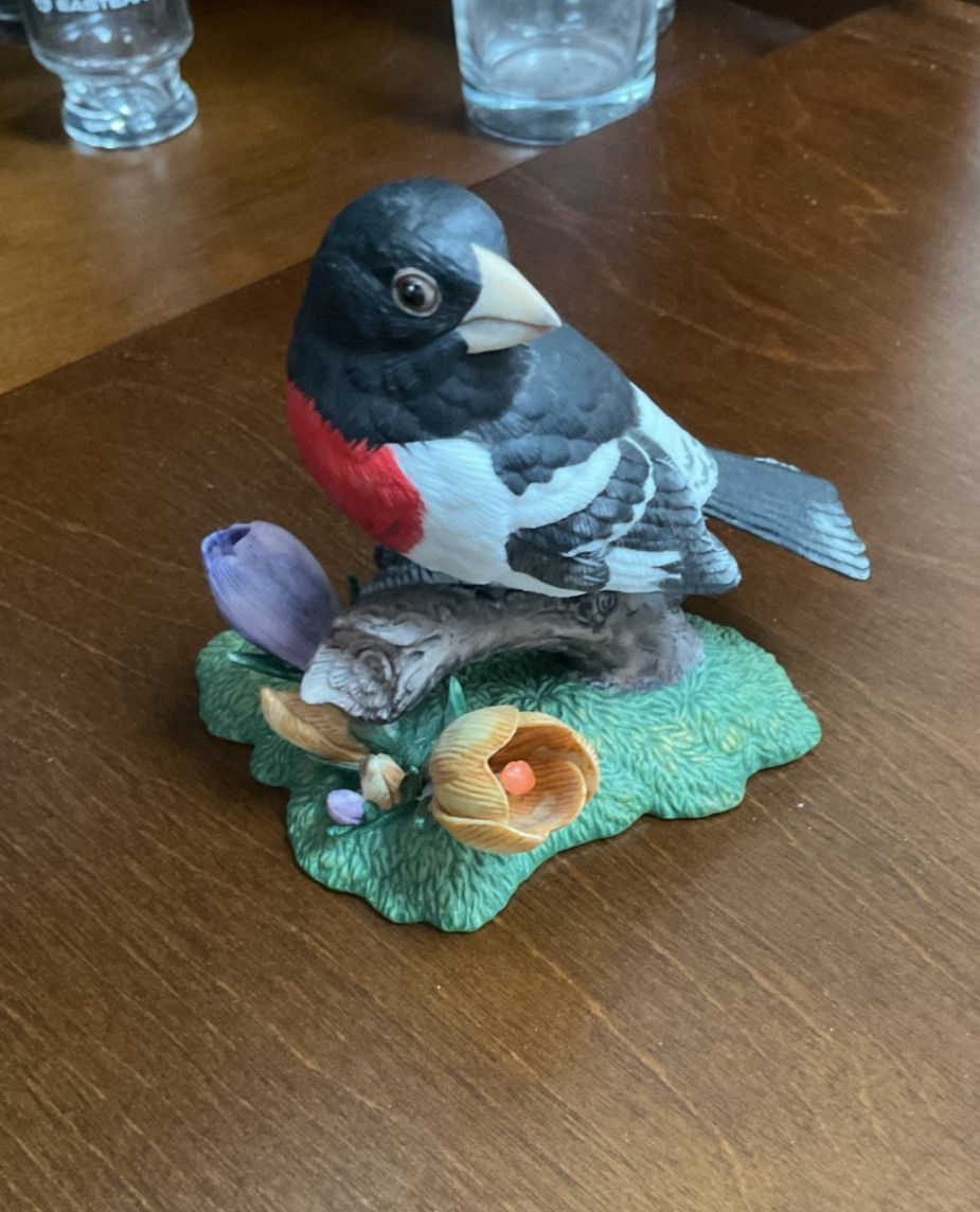 Lenox Rose-Breasted Grosbeak Porcelain Garden Birds Collection Figurine
