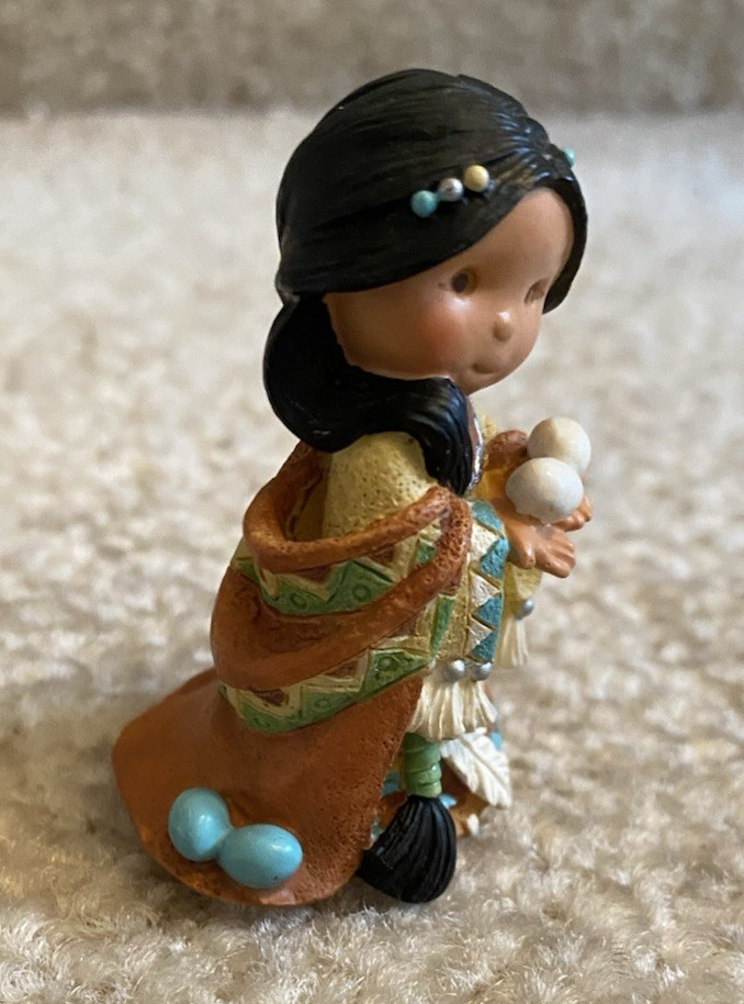 Enesco Friends of the Feather Mini Native American Girl with Eggs FREE SHIPPING